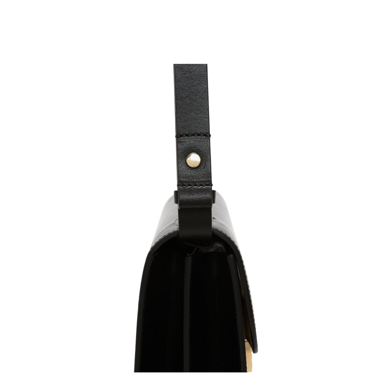Dorian Medium Calf Leather Shoulder Bag - Black - Image 2