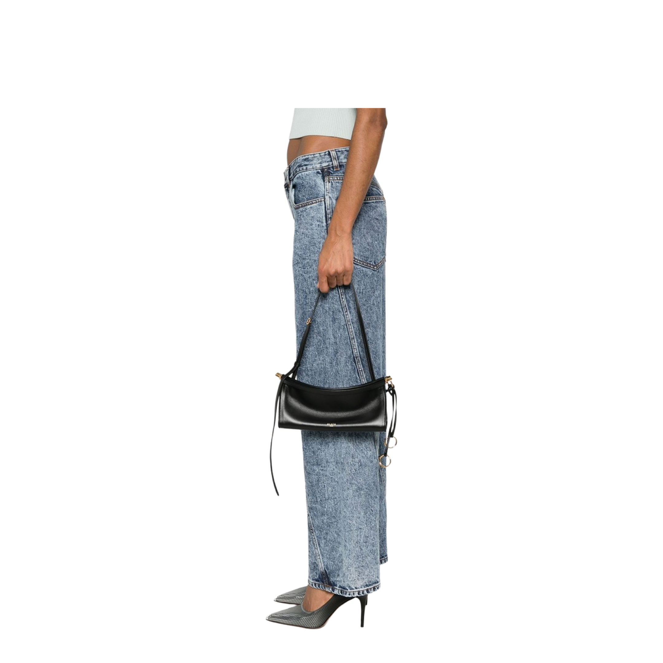 Le Click East West Small Calfskin Shoulder Bag - Noir - Image 2