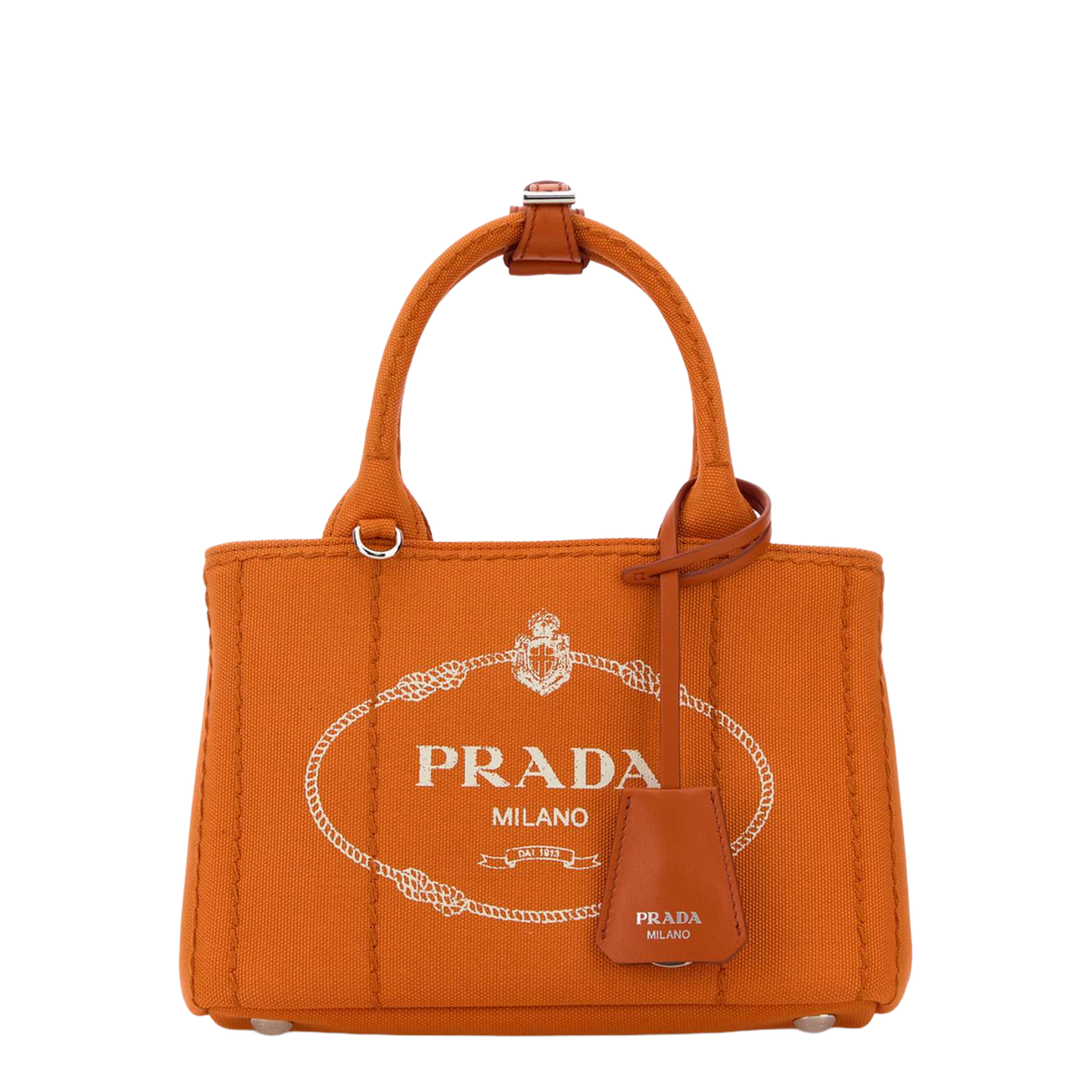 Orange Canvas Mini Handbag - Image 1