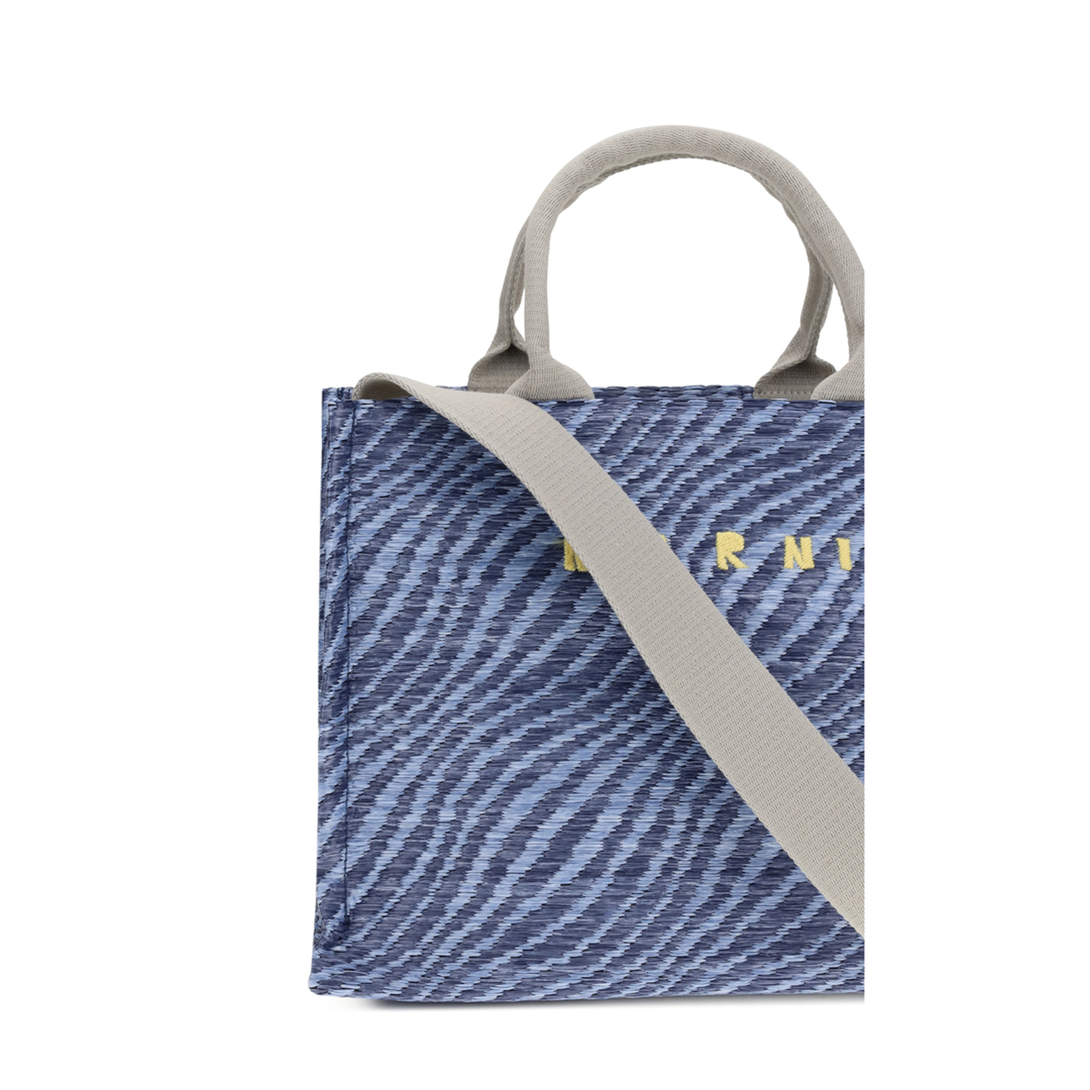 Basket Small Polyamide Tote Bag - Light Blue - Image 4