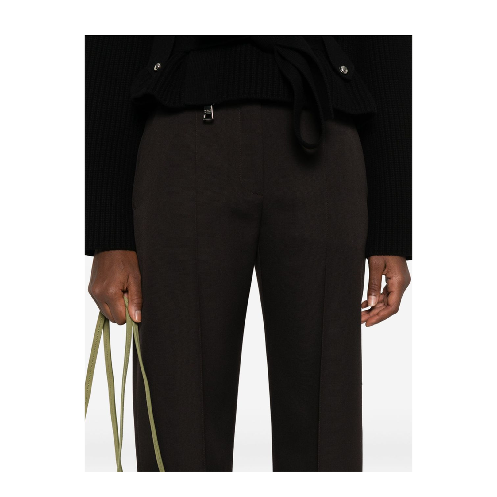 Brown Pressed Crease Pants - Image 3