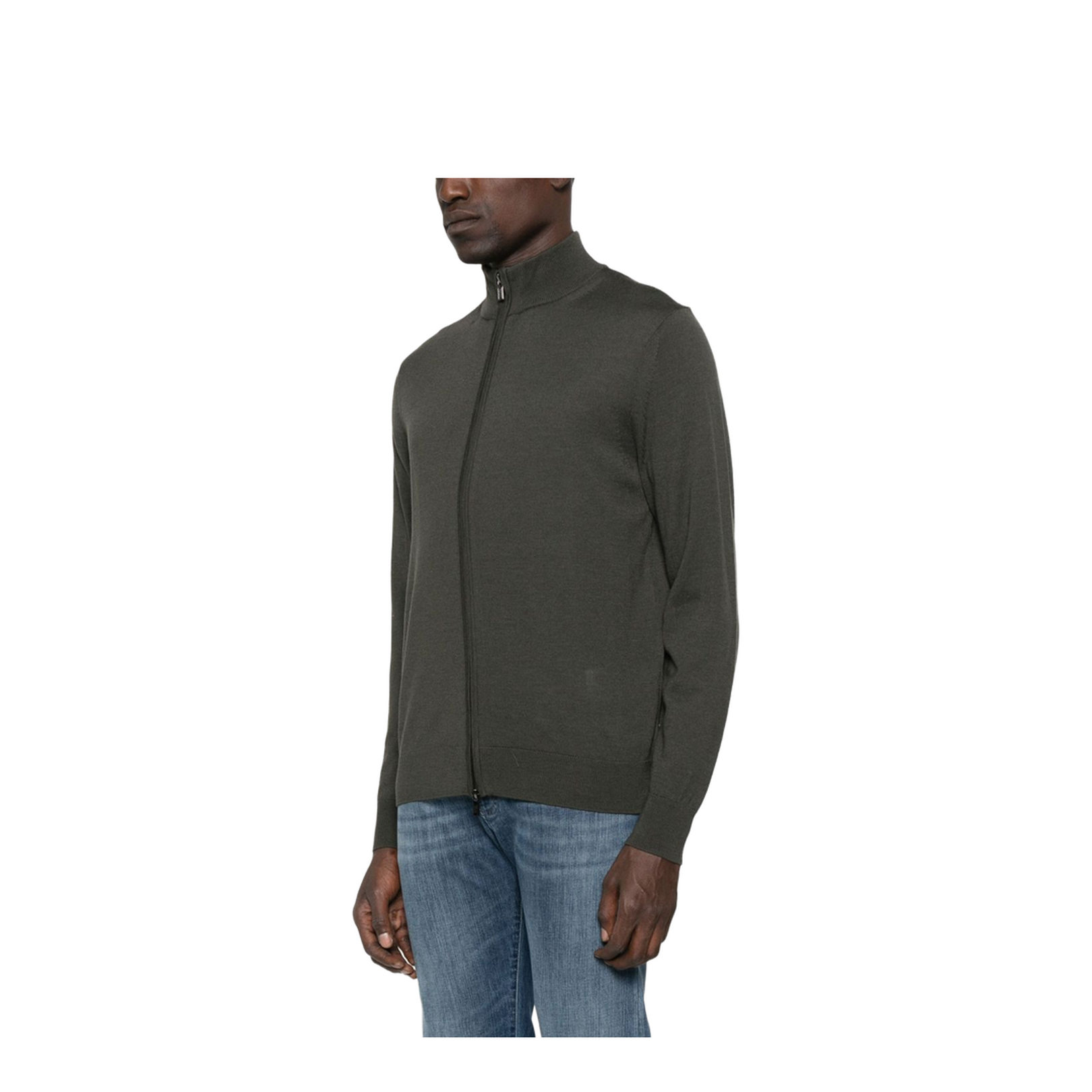 High Neck Zip Fastening Sweater - Image 5