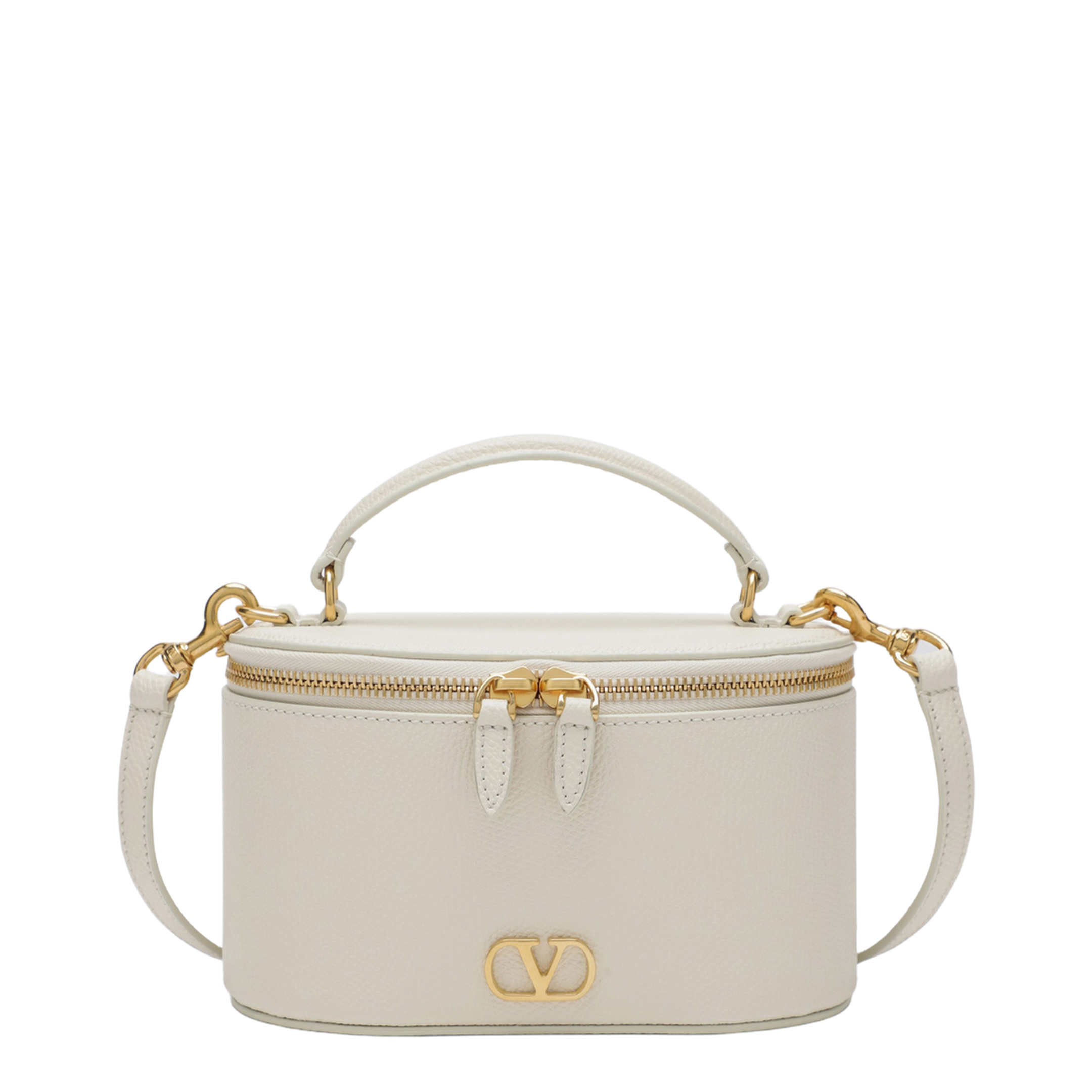 VLogo Signature Mini Calfskin Vanity Bag - Ivory - Image 1