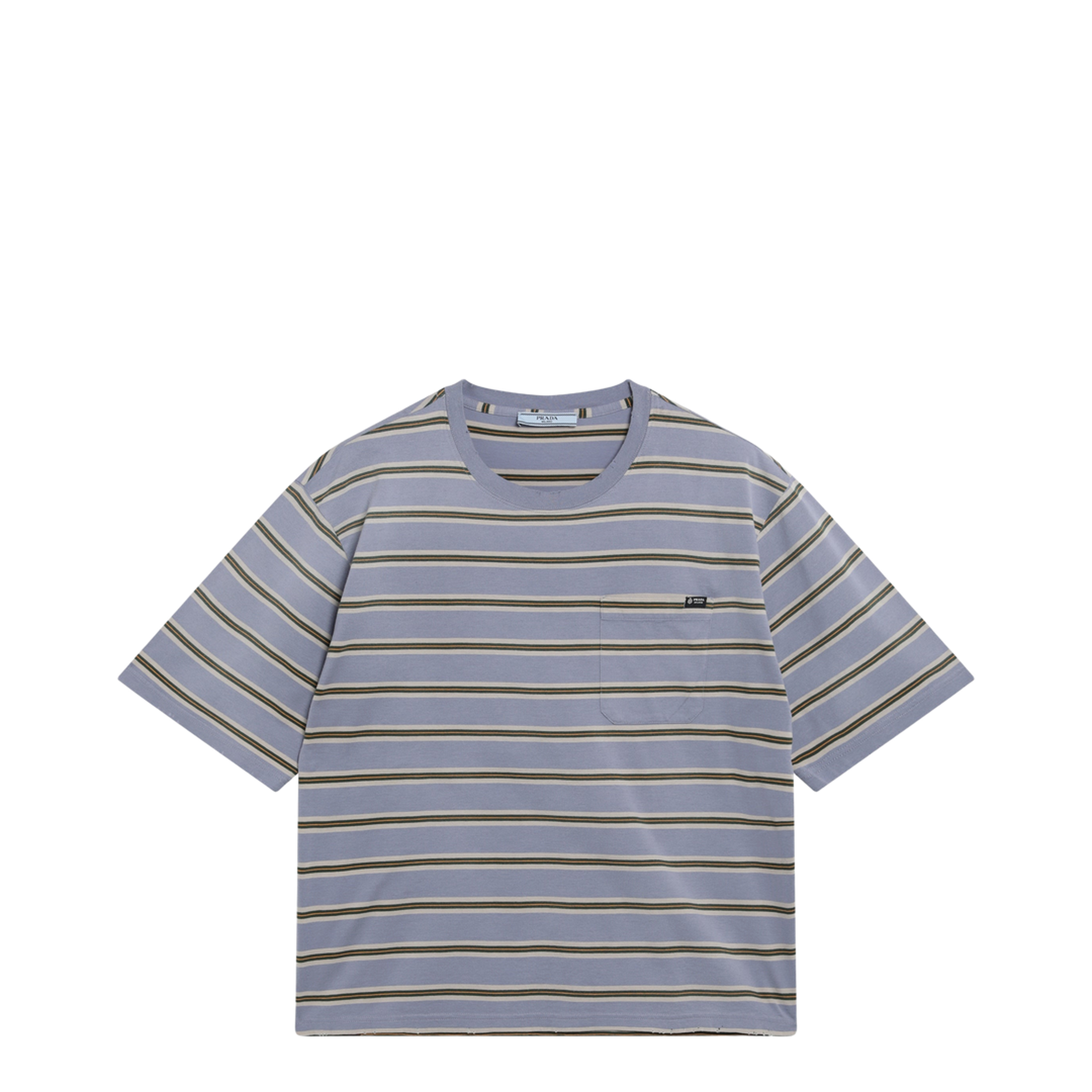 Violet Vintage-Effect Striped T-Shirt - Image 1