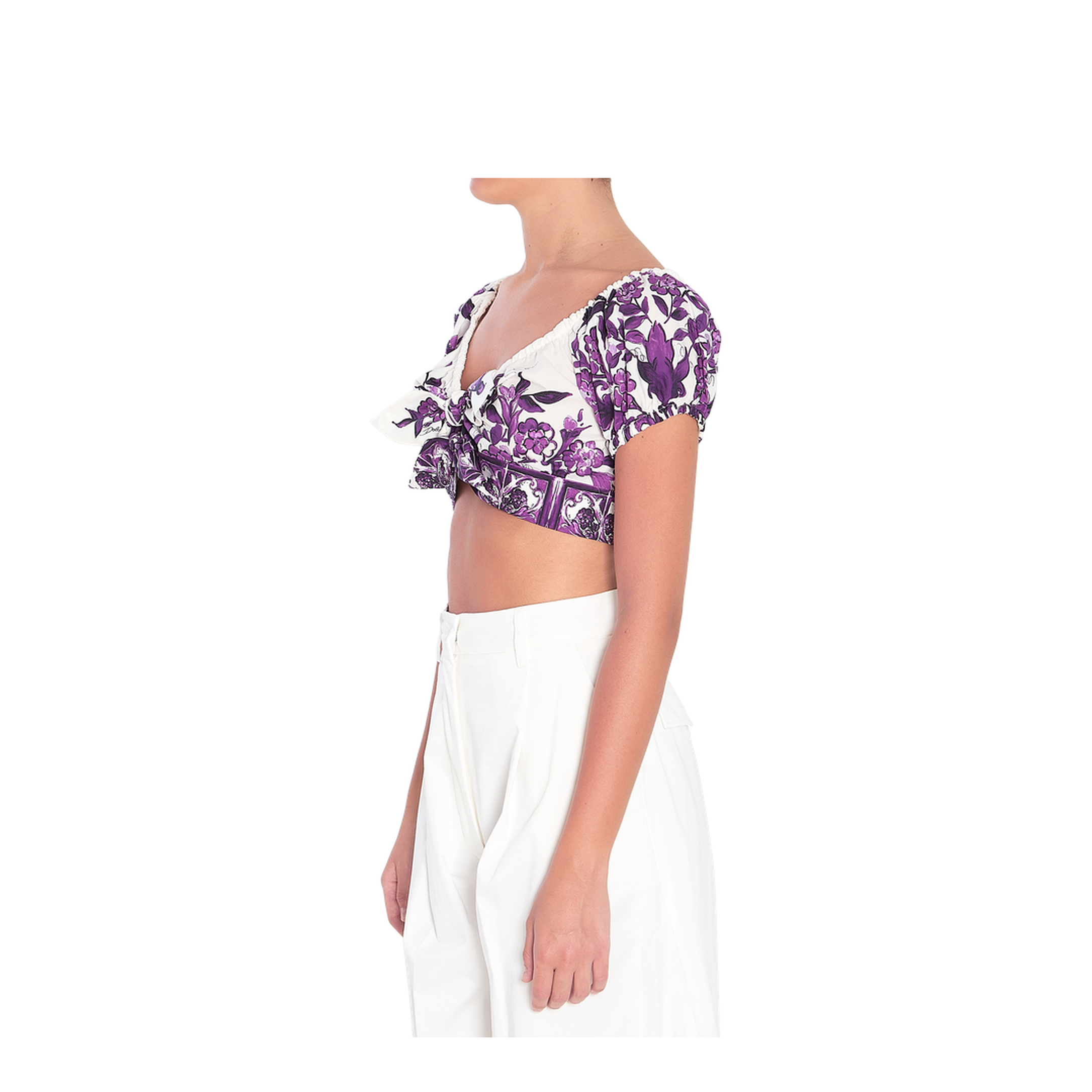 Top with Majolica Print - Image 2