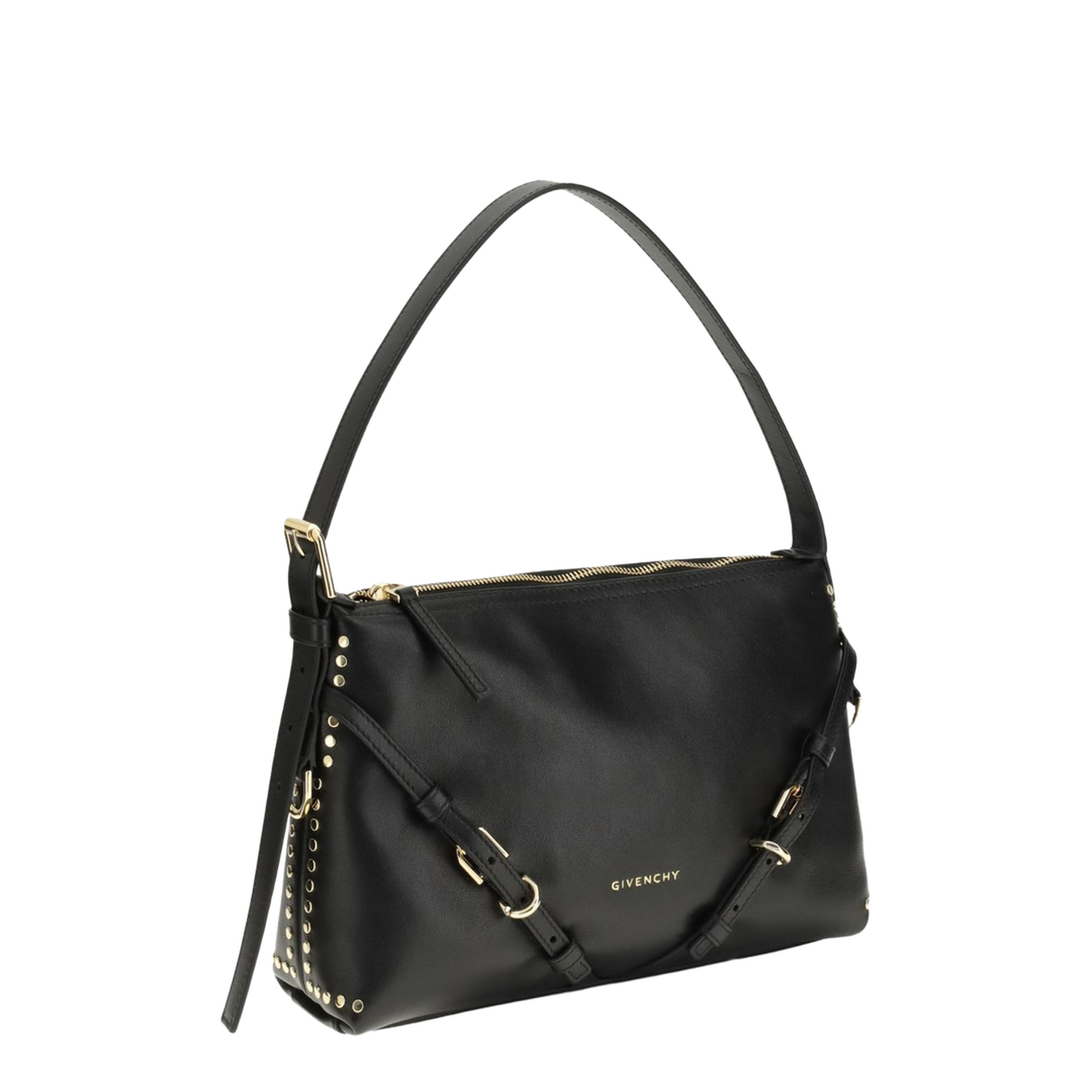 Voyou Mini Calfskin Shoulder Bag - Black - Image 2