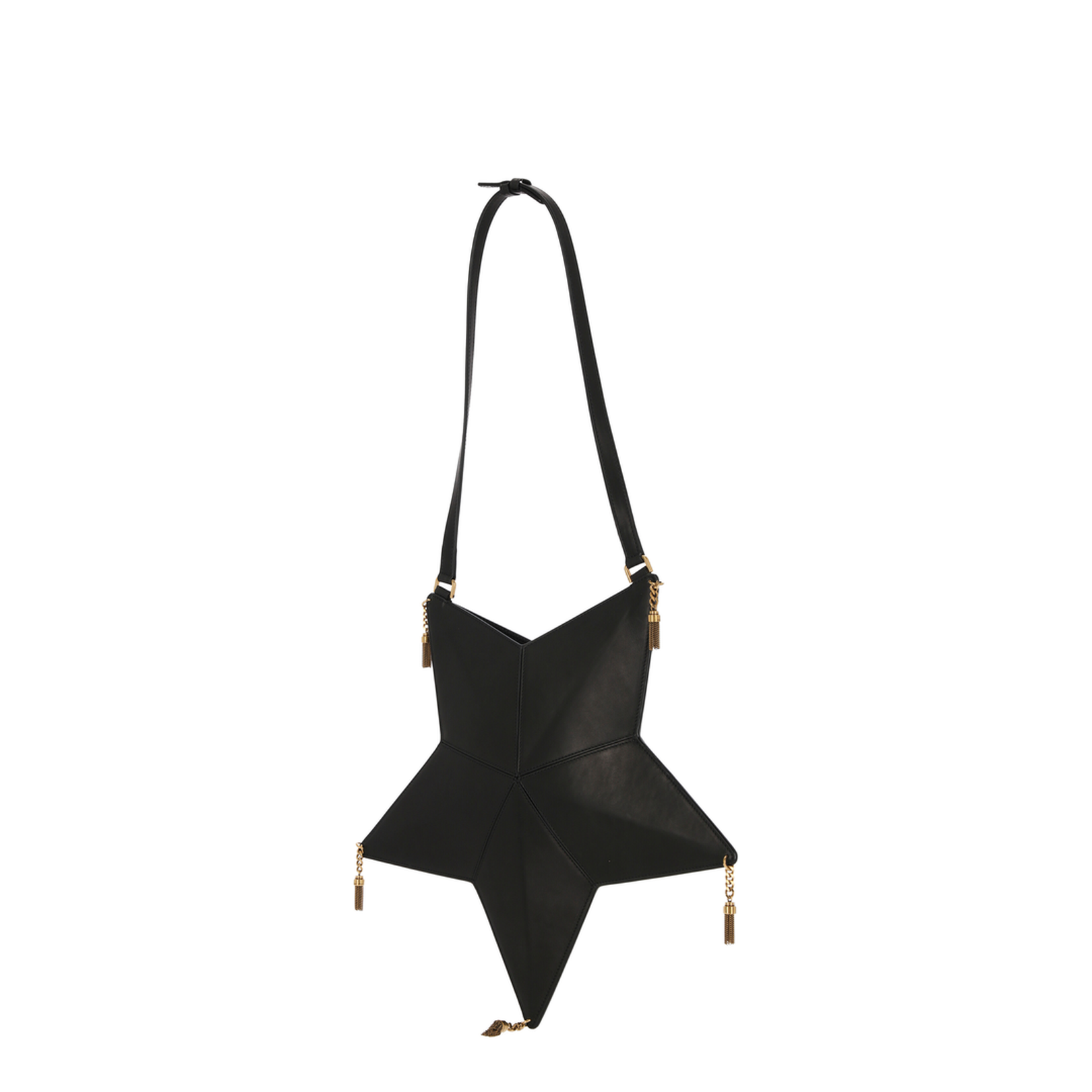 Astro Medium Leather Shoulder Bags - Black - Image 2