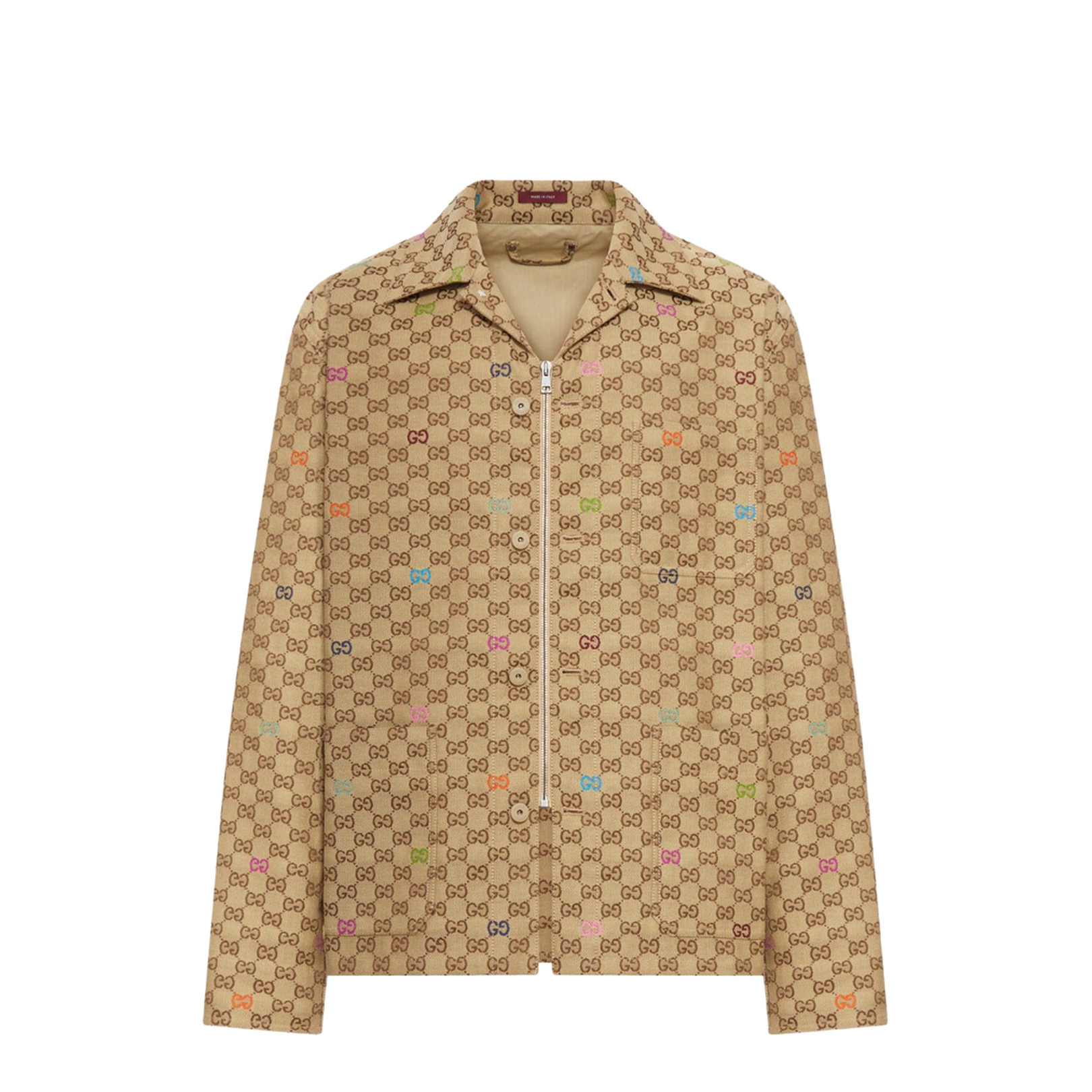 Canvas Jacket in Camel and Dark Brown - Image 1