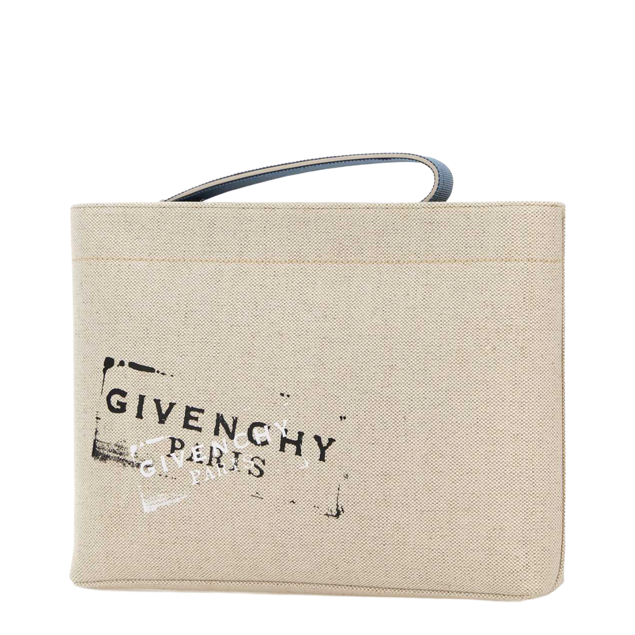 Tote Canvas Pouch - Beige/Black - Image 2