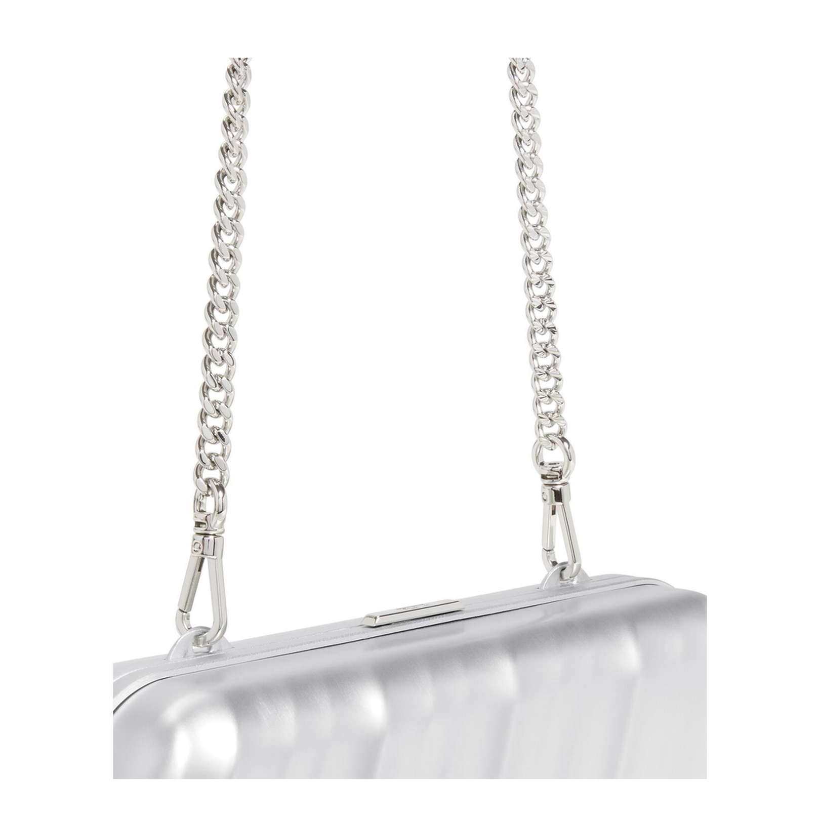 19 Degree Aluminum Minaudière Clutch Bag - Metallic Silver - Image 4