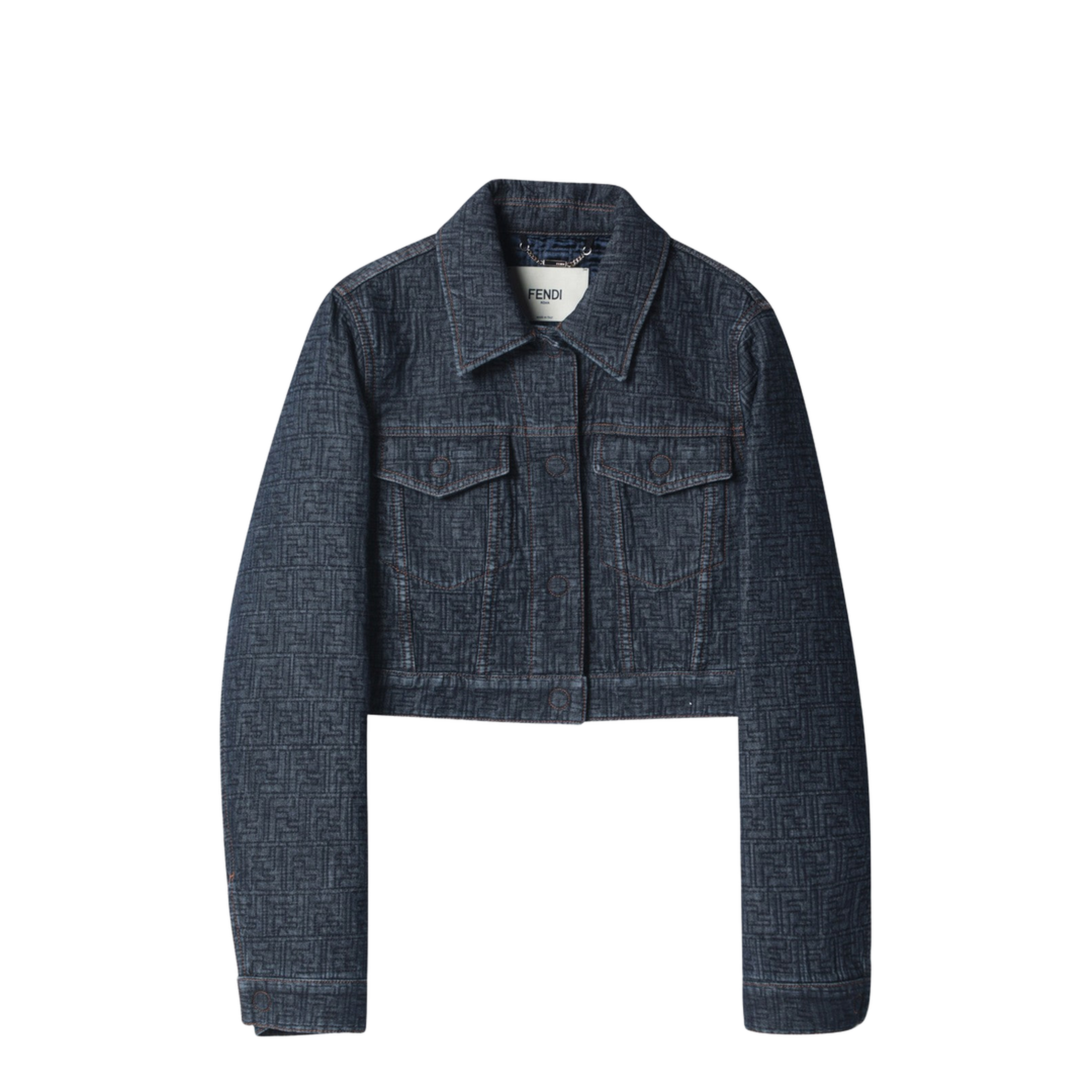 Cropped Denim Jacket - Image 1