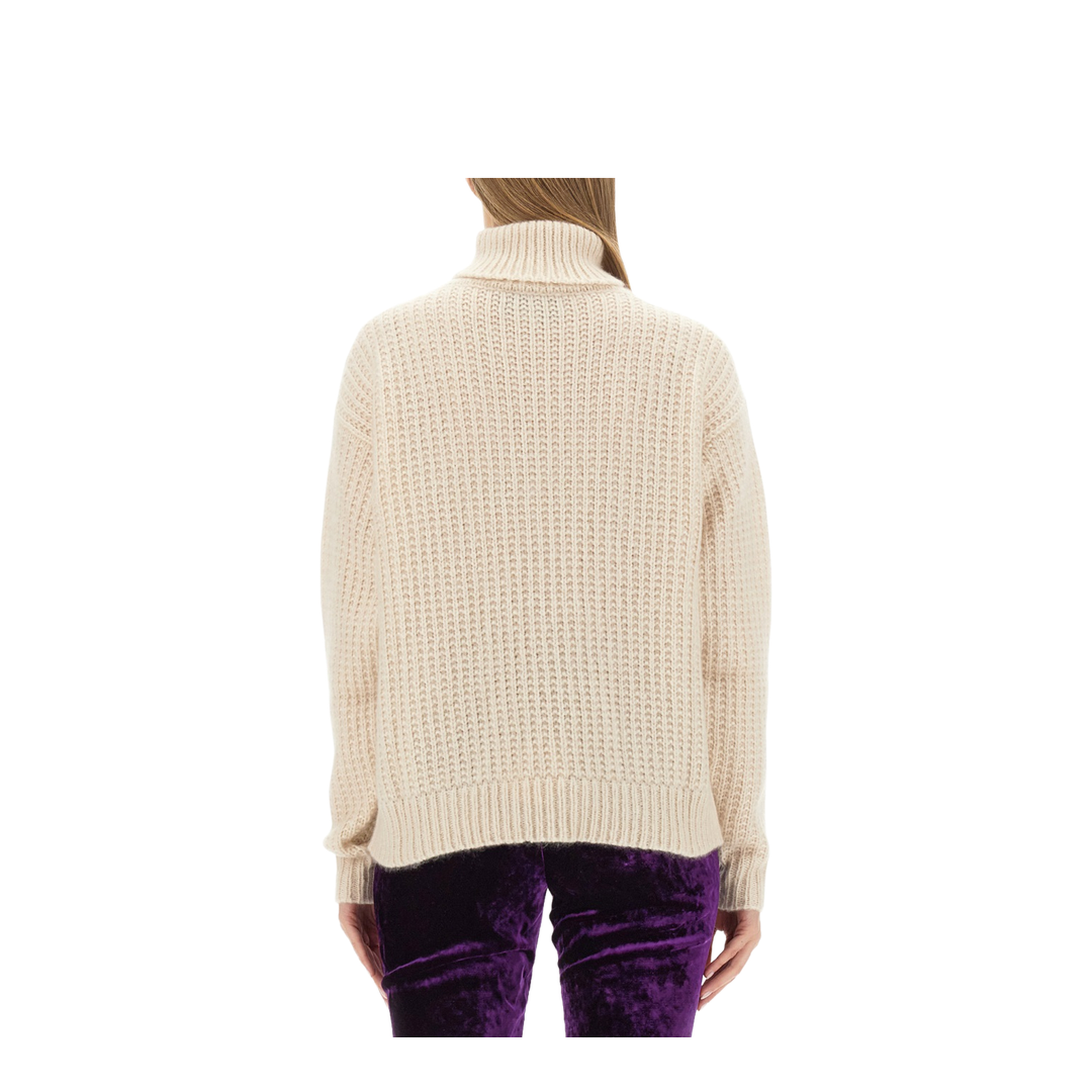 Silk and Cashmere Turtleneck Sweater - Image 3