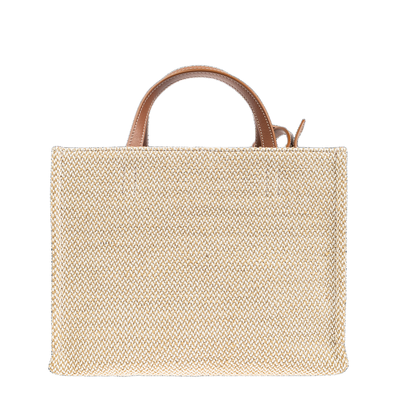 Sign Small Shopper Fabric Tote - Camel/White - Image 2