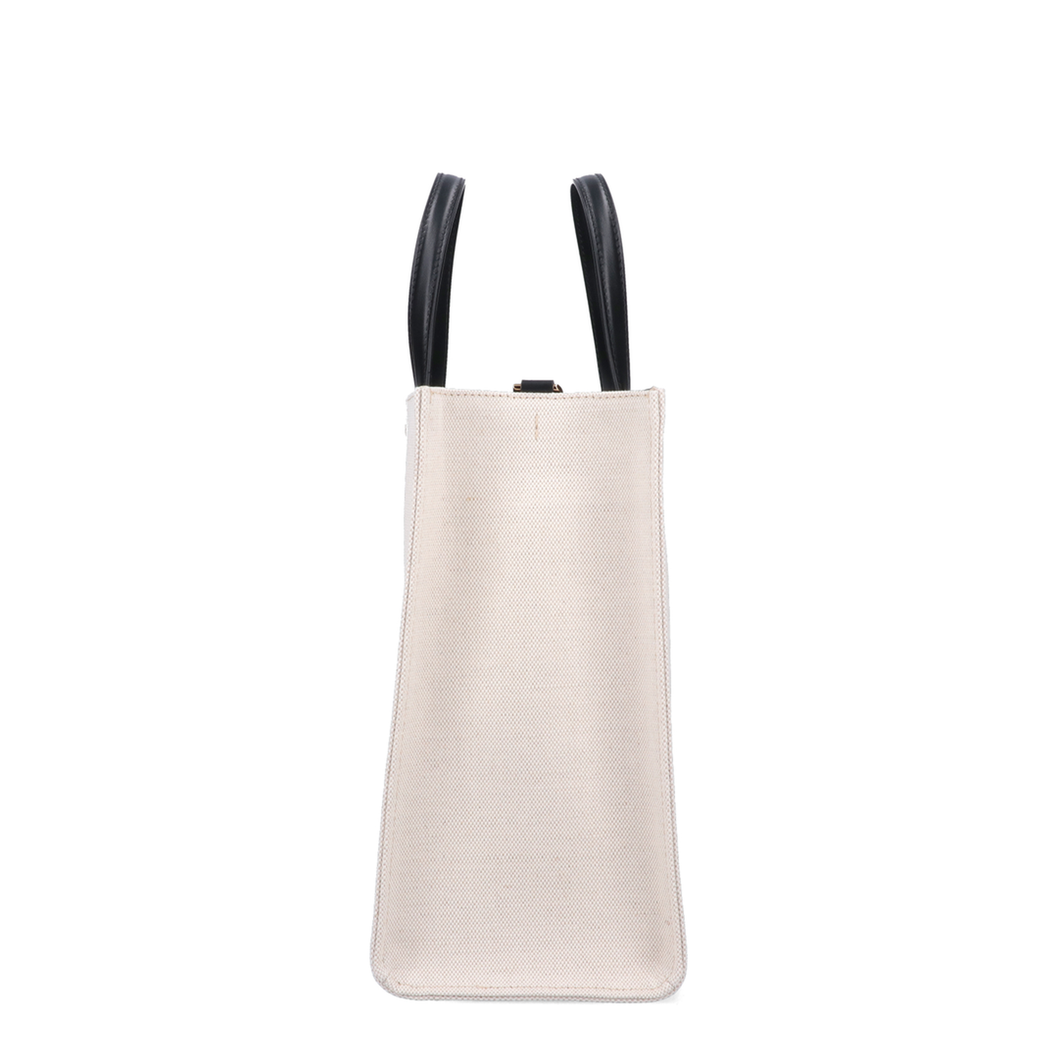 G-Tote Medium Canvas Shopping Bag - Beige/Black - Image 2