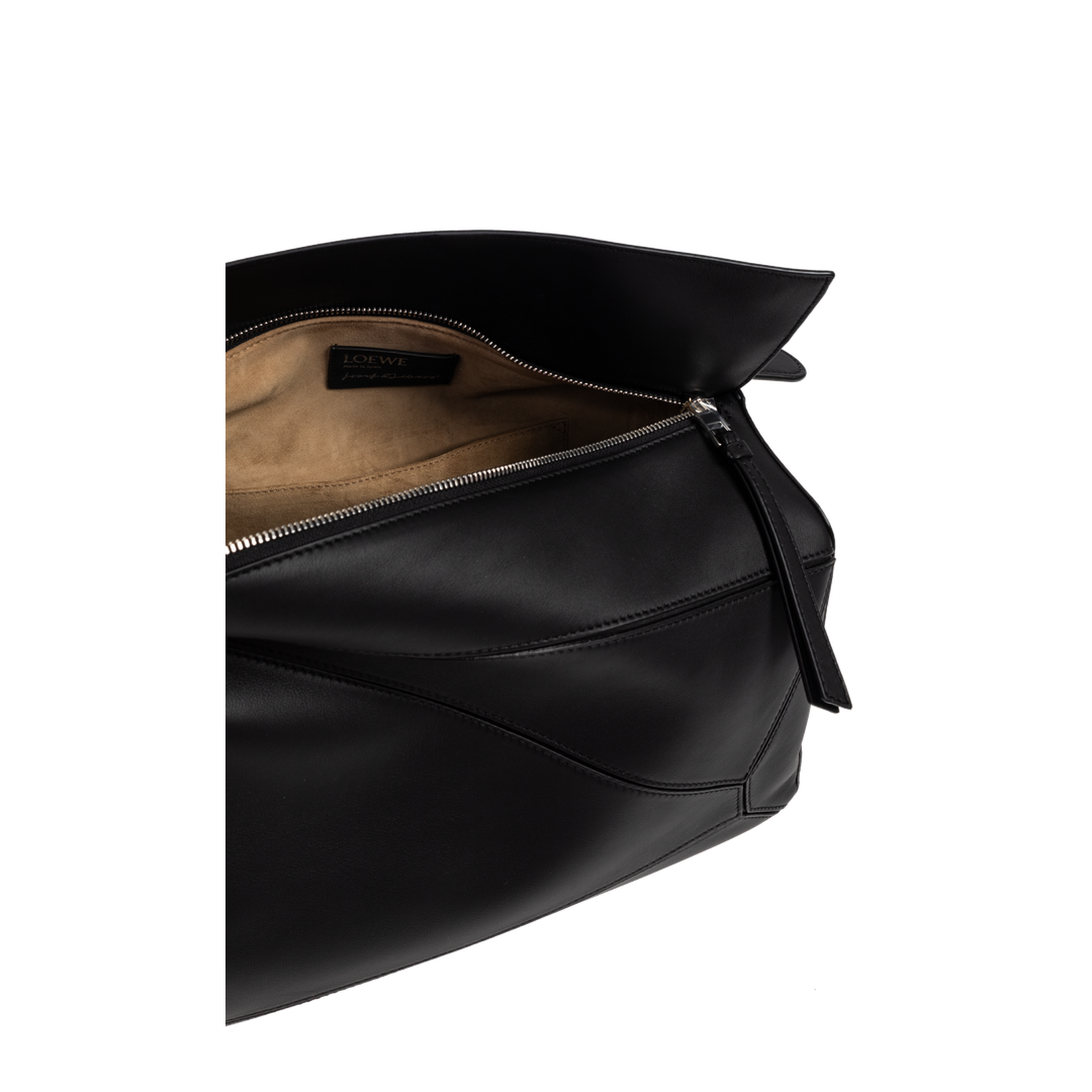 Puzzle Large Handbag Black Burgundy - Image 5