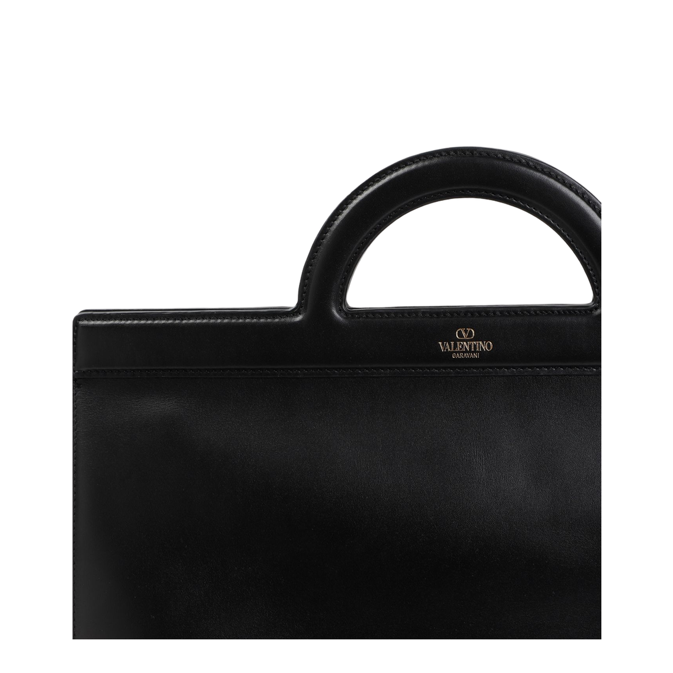 Garavani Leather Handbag with Frontal Logo Print - Image 5