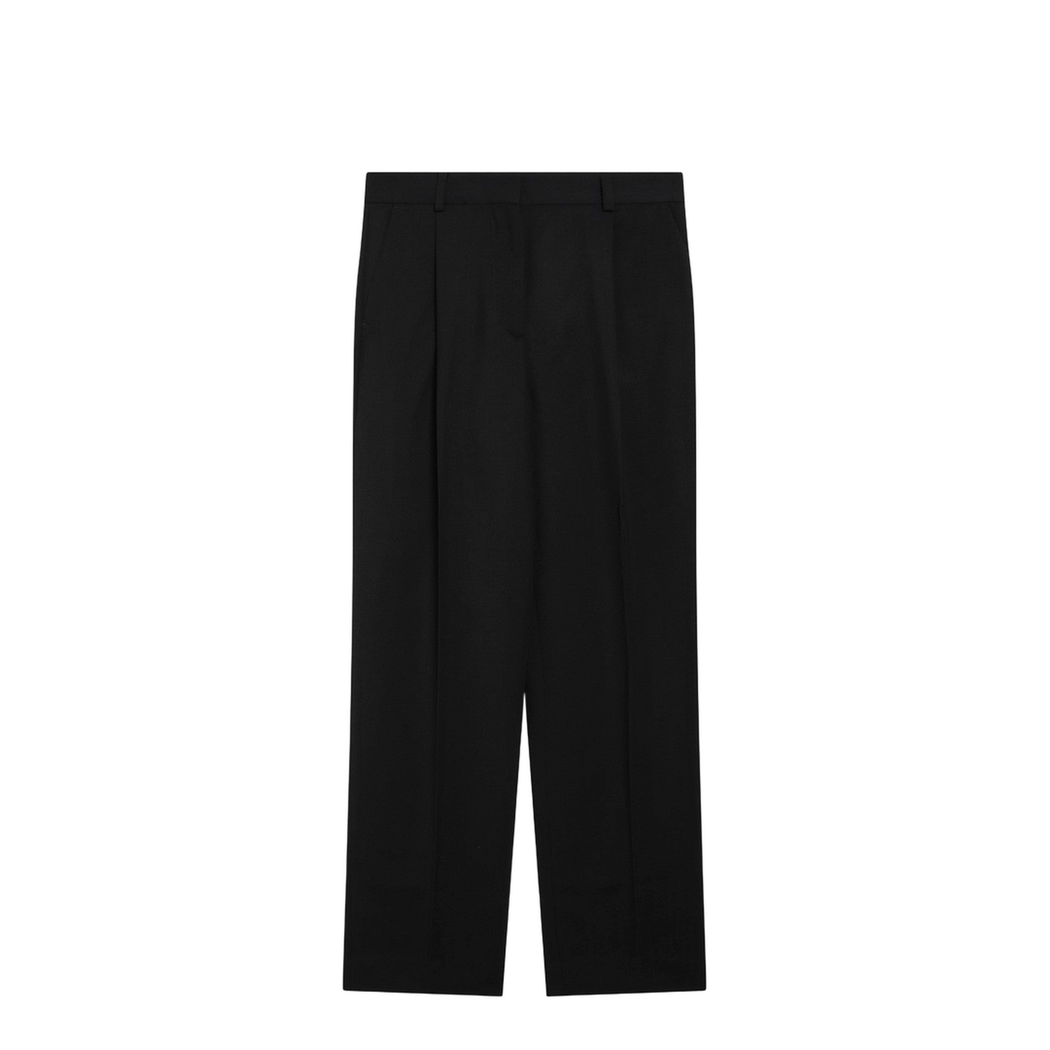 Black Wool-Blend Trousers - Image 1