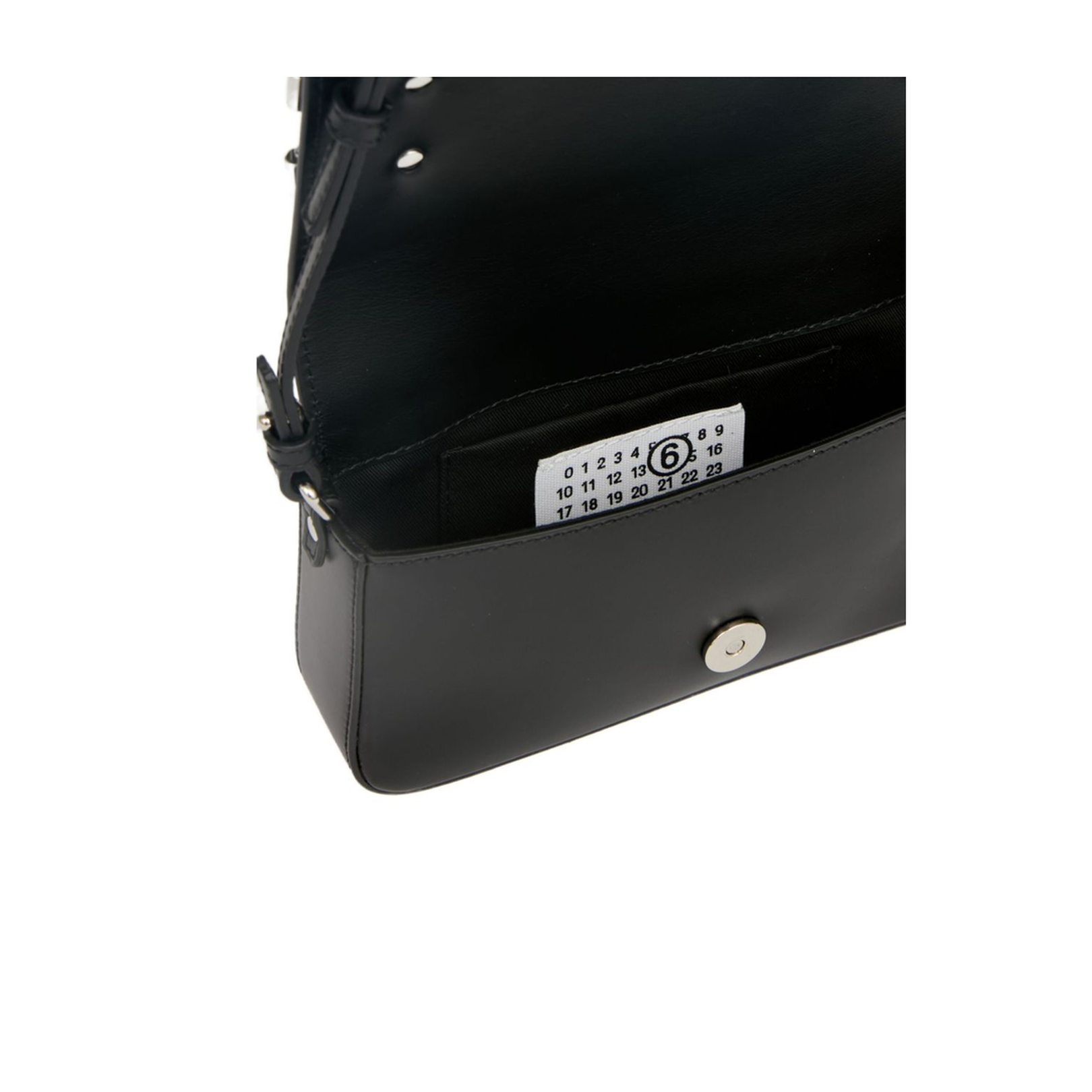 MM6 Small Calf Leather Handbag - Black - Image 4
