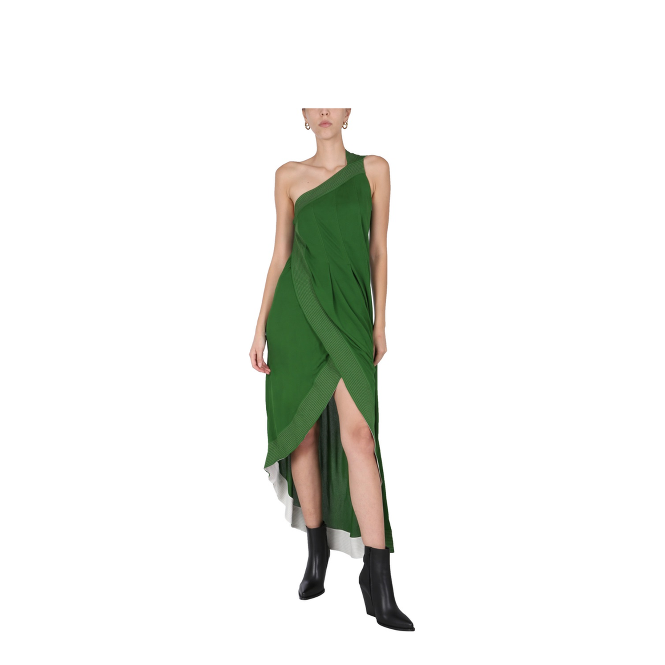 Dress with Contrasting Stitching - Image 2