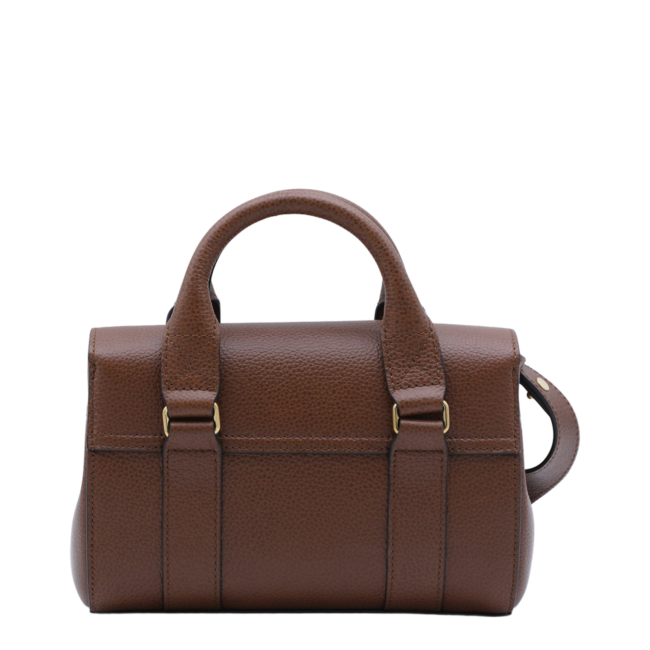 Mini Bayswater Mini Small Classic Grain Top Handle Bag - Oak Two-Tone - Image 6