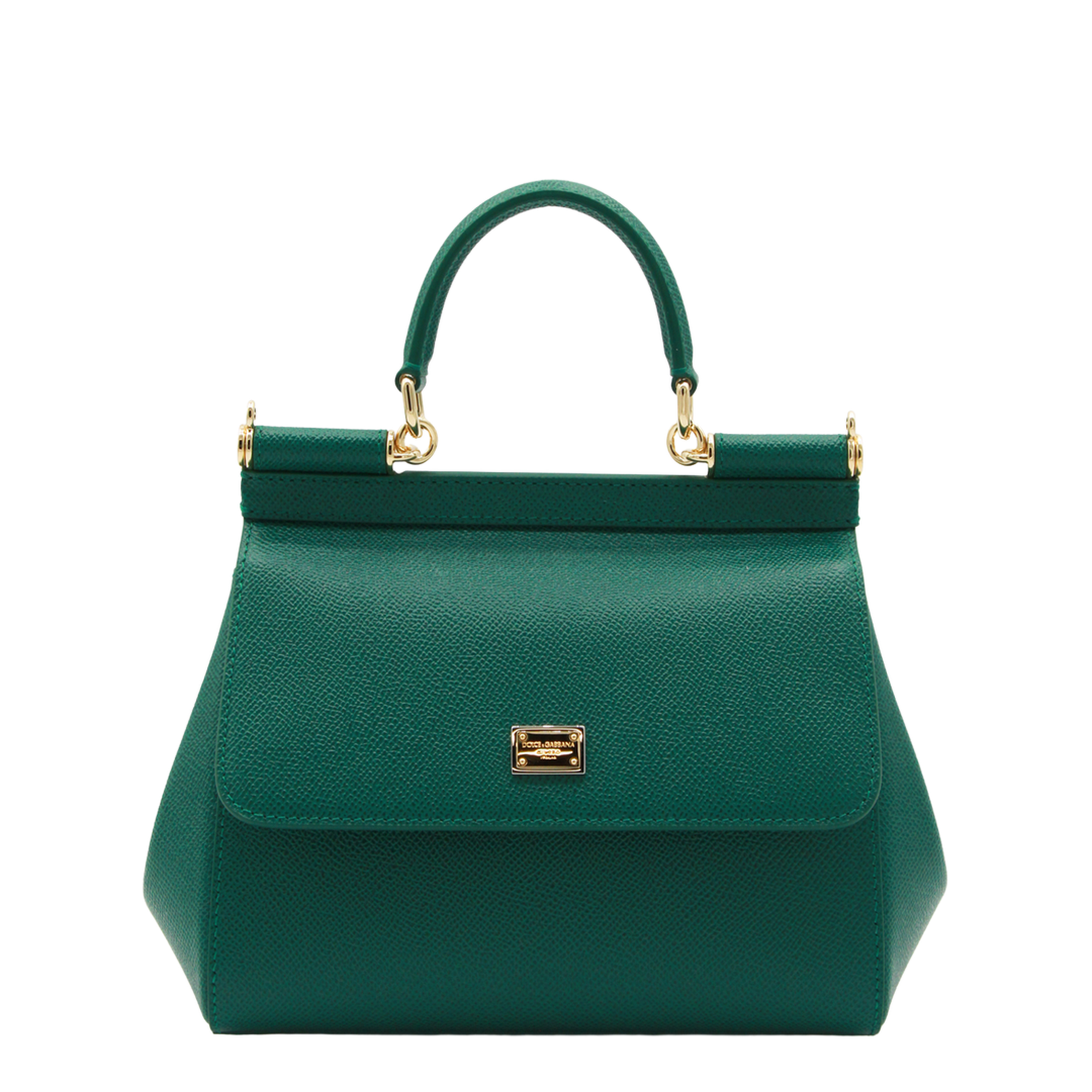Sicily Medium Calfskin Handbag - Emerald Green - Image 1