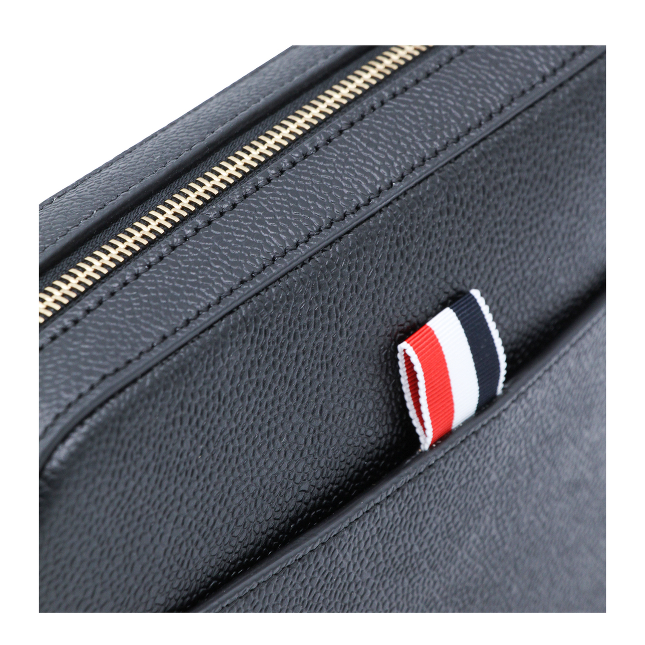 Leather Clutch With RWB Strap in Black - Image 7