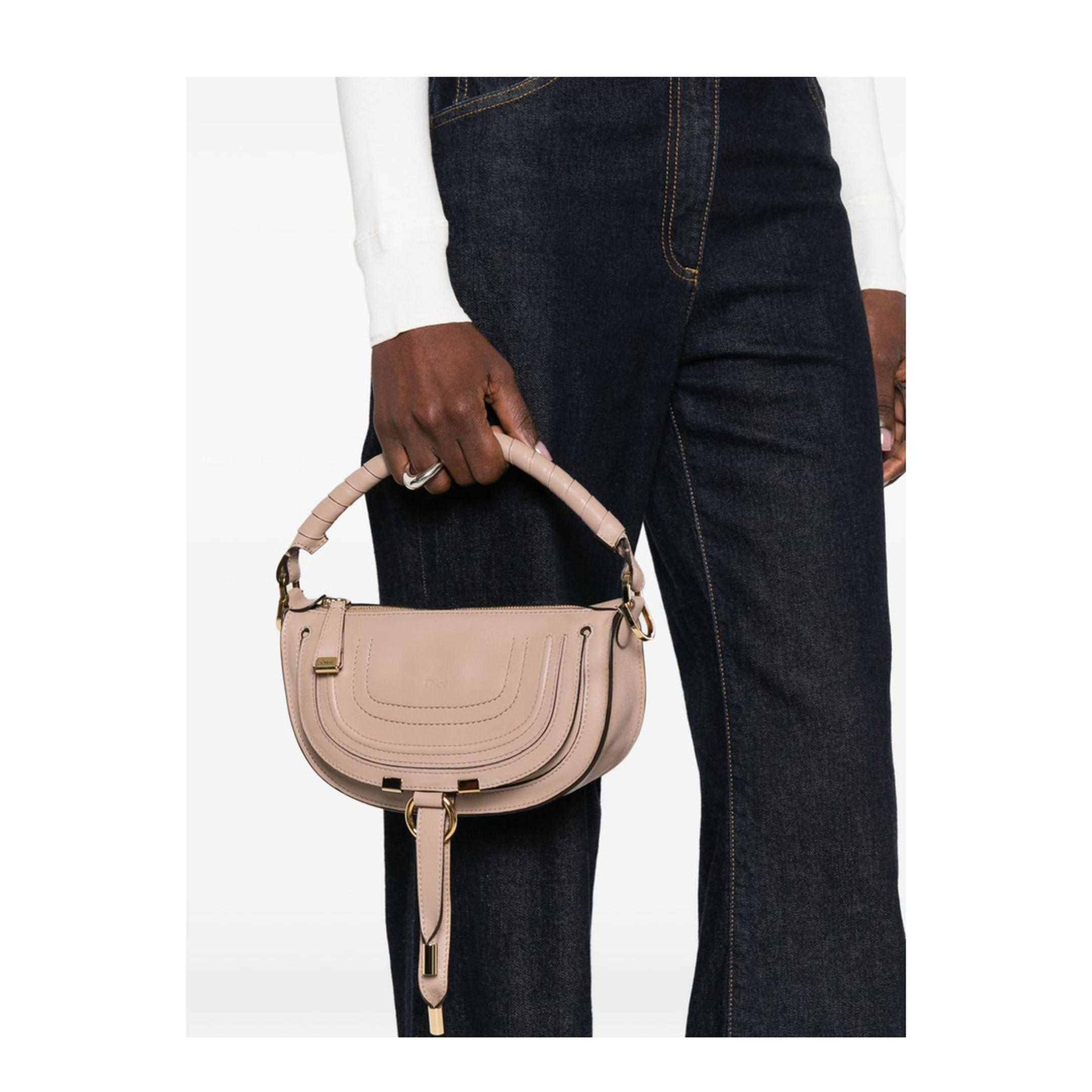 Marcie Mini Calfskin Shoulder Bag - Woodsmoke - Image 2