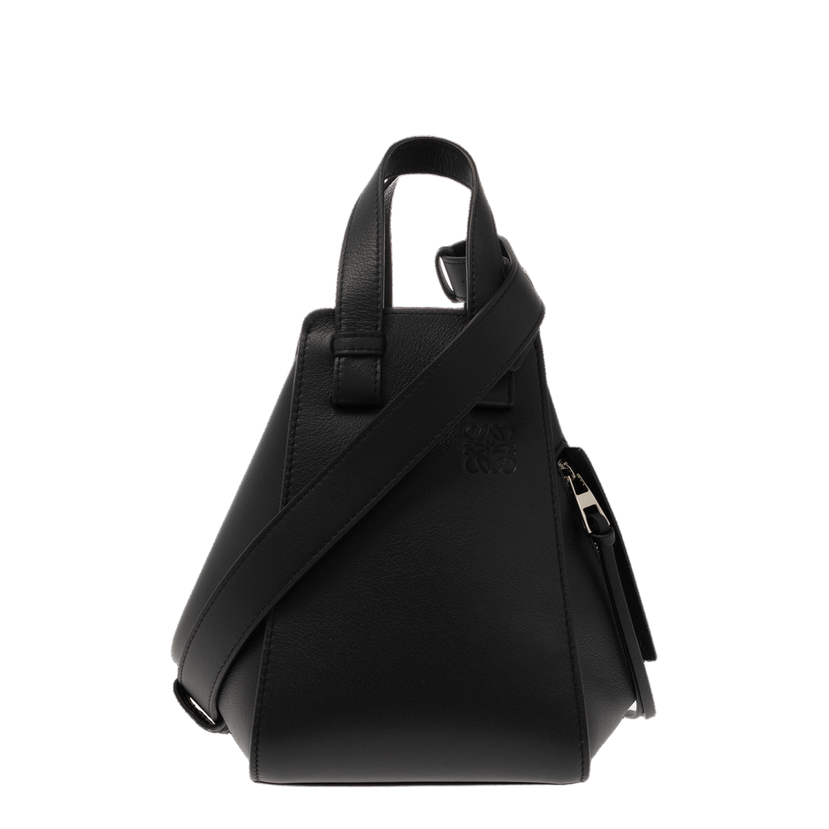 Hammock Compact Calfskin Shoulder Bag - Black - Image 1