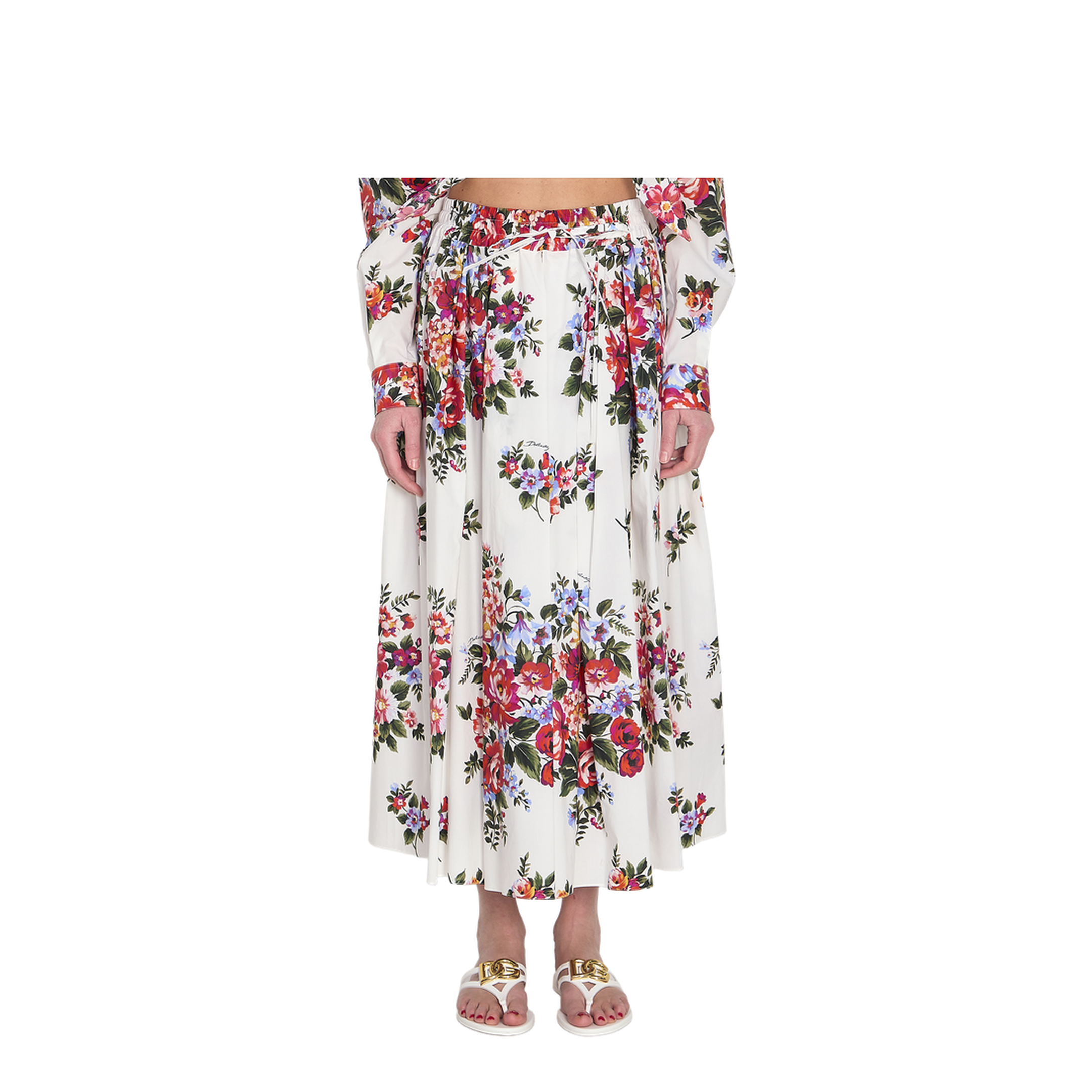 Long Skirt with a Floral Print - Image 1