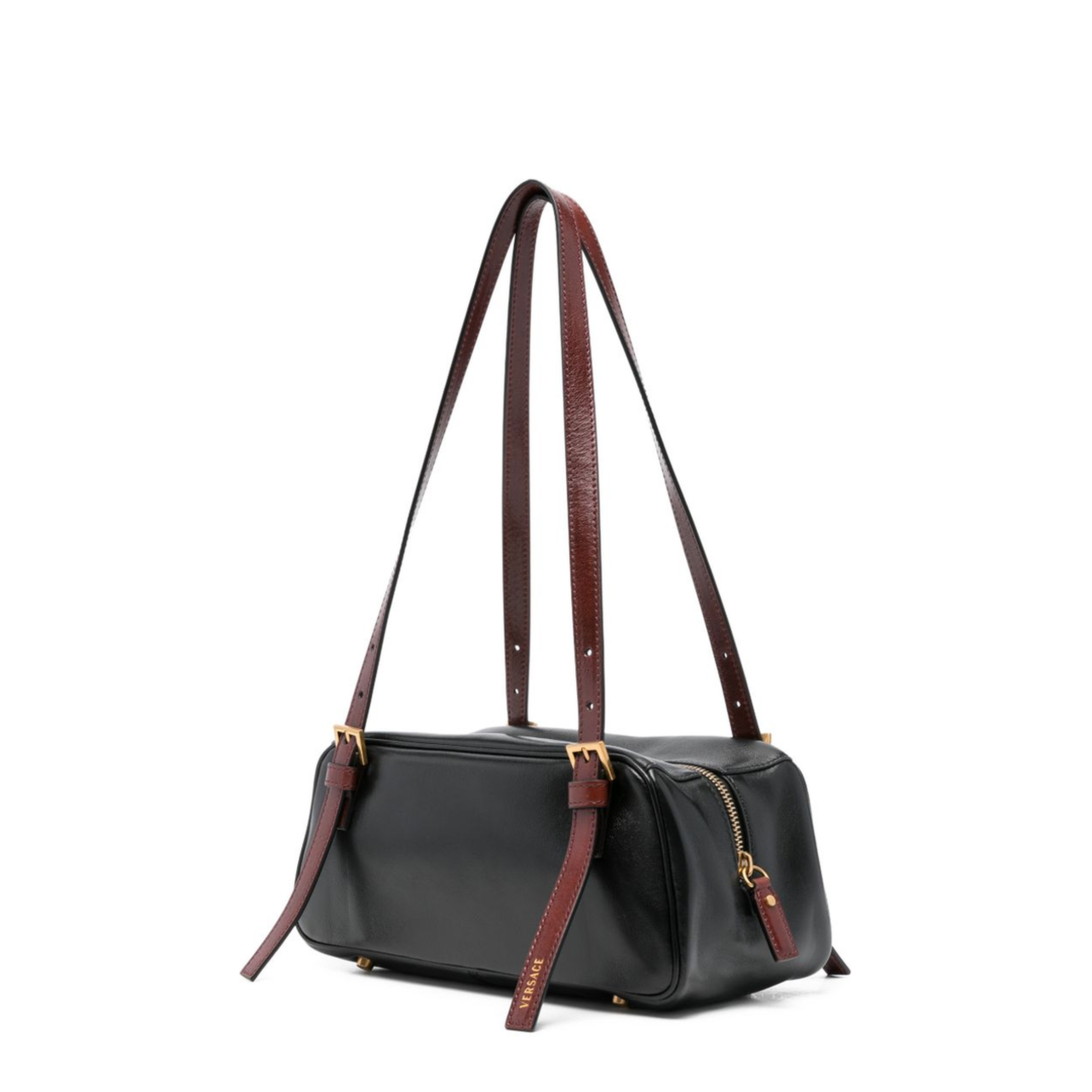 Emblème Nappa Bowling Bag - Black + Rosewood Gold - Image 4