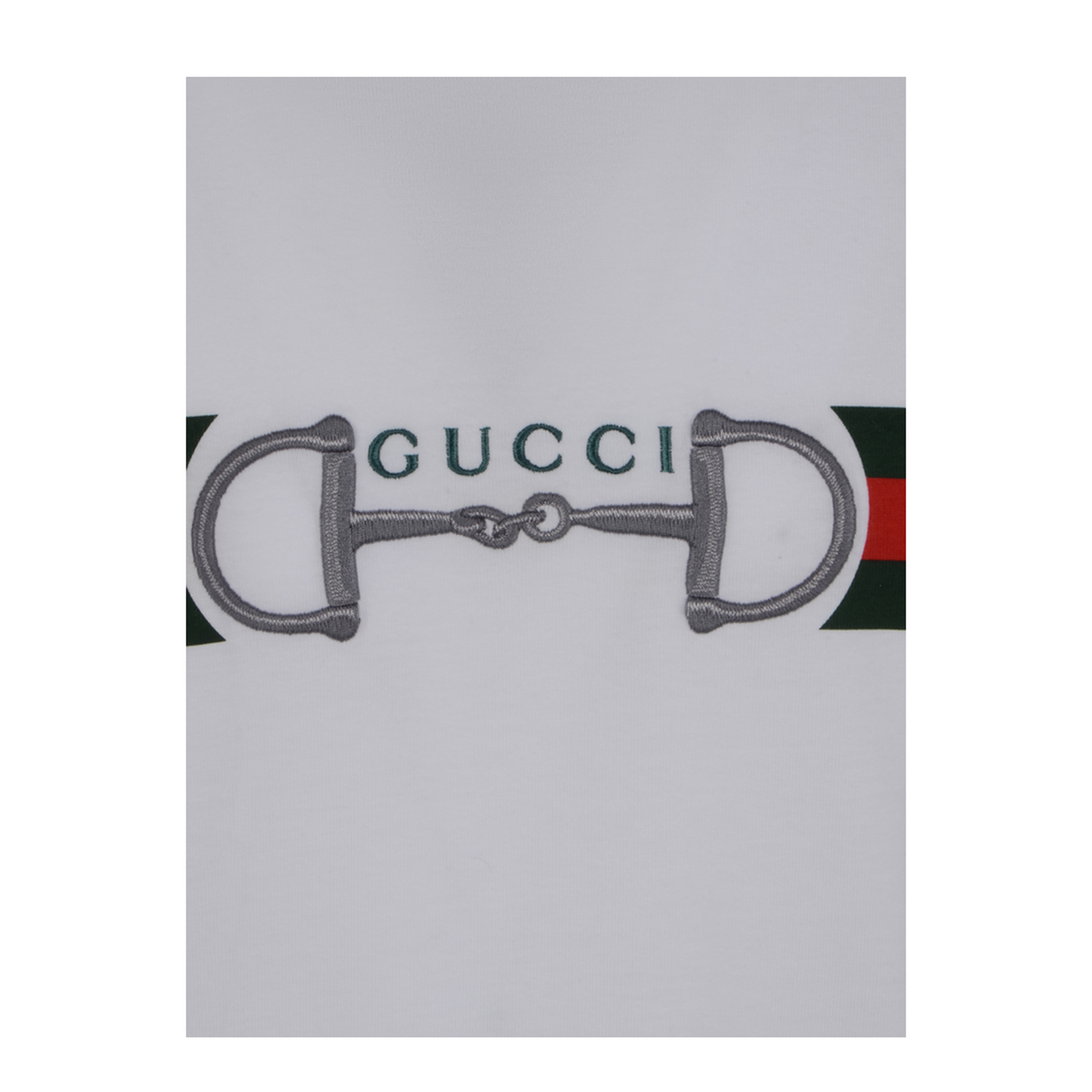 Cotton Jersey T-Shirt with Embroidery in White - Image 5