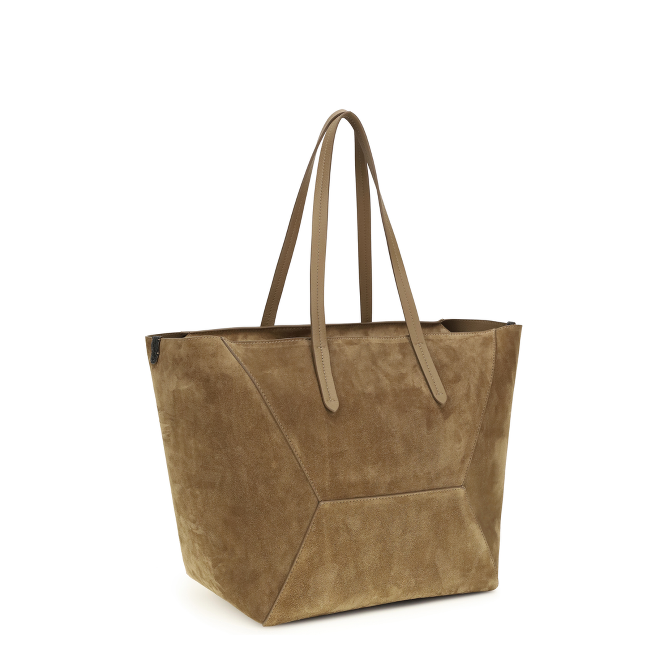BC Duo Medium Calf Suede Tote - Taupe - Image 3