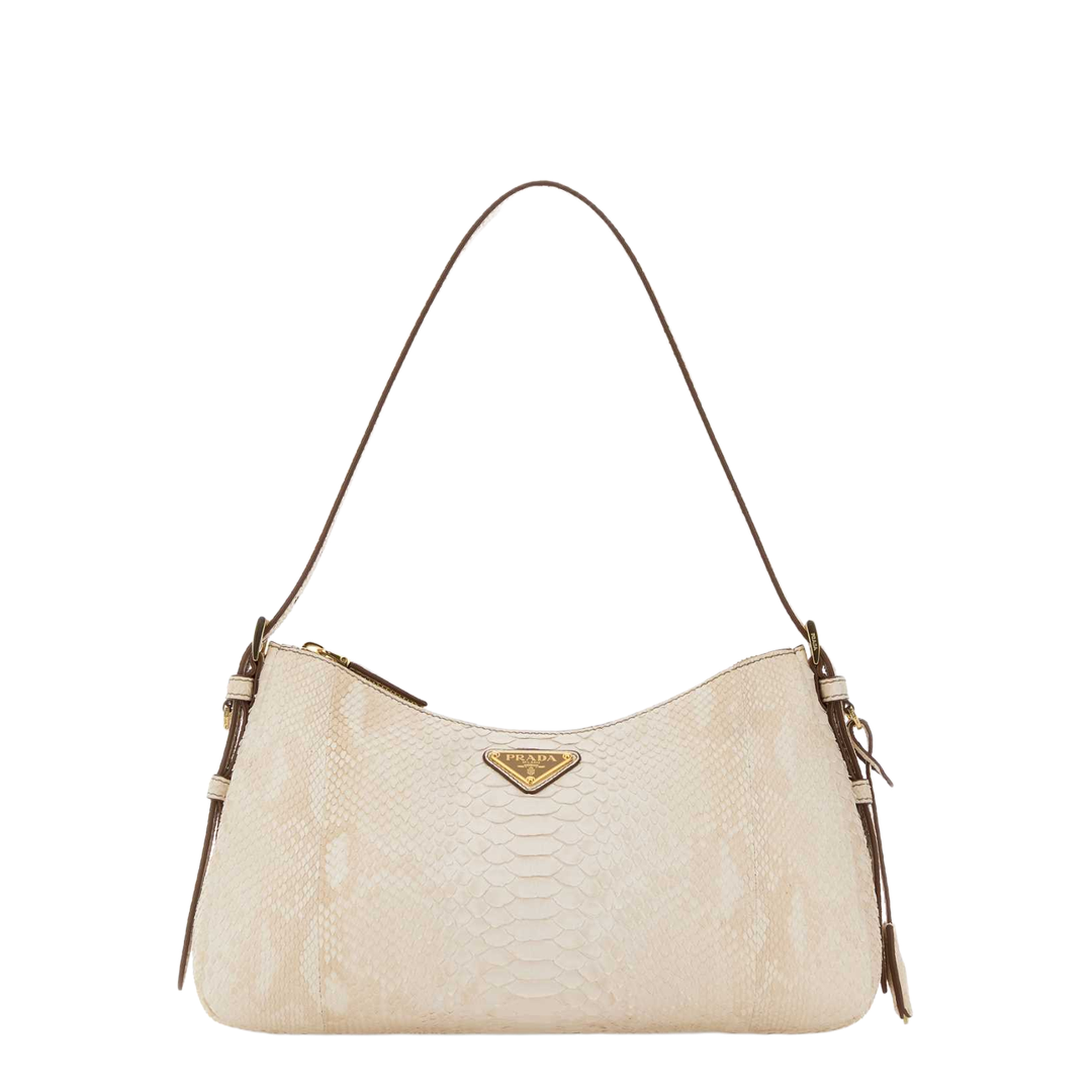 Cleo Small Python Shoulder Bag - Ivory - Image 1