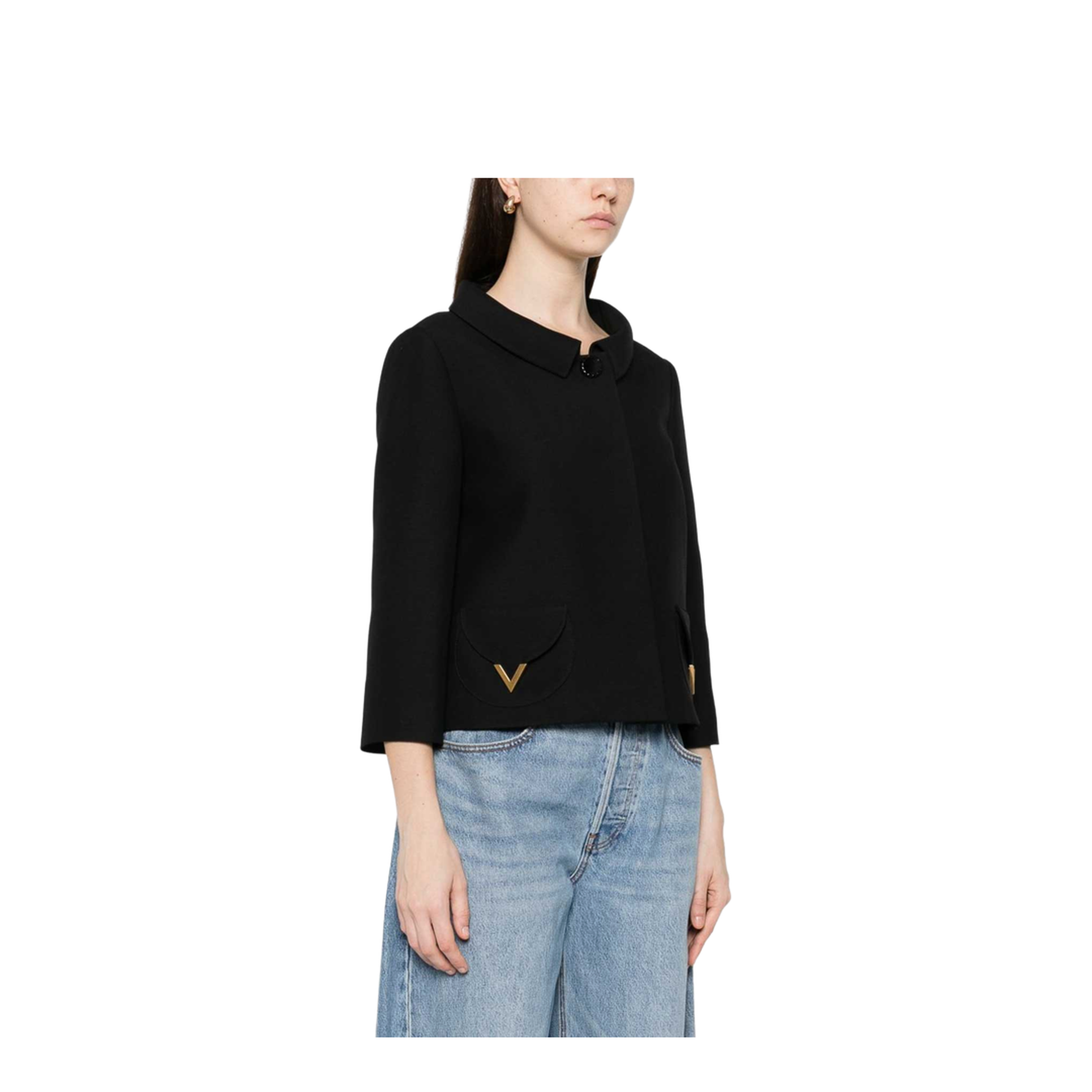 Vlogo Signature Wool And Silk Jacket - Image 3