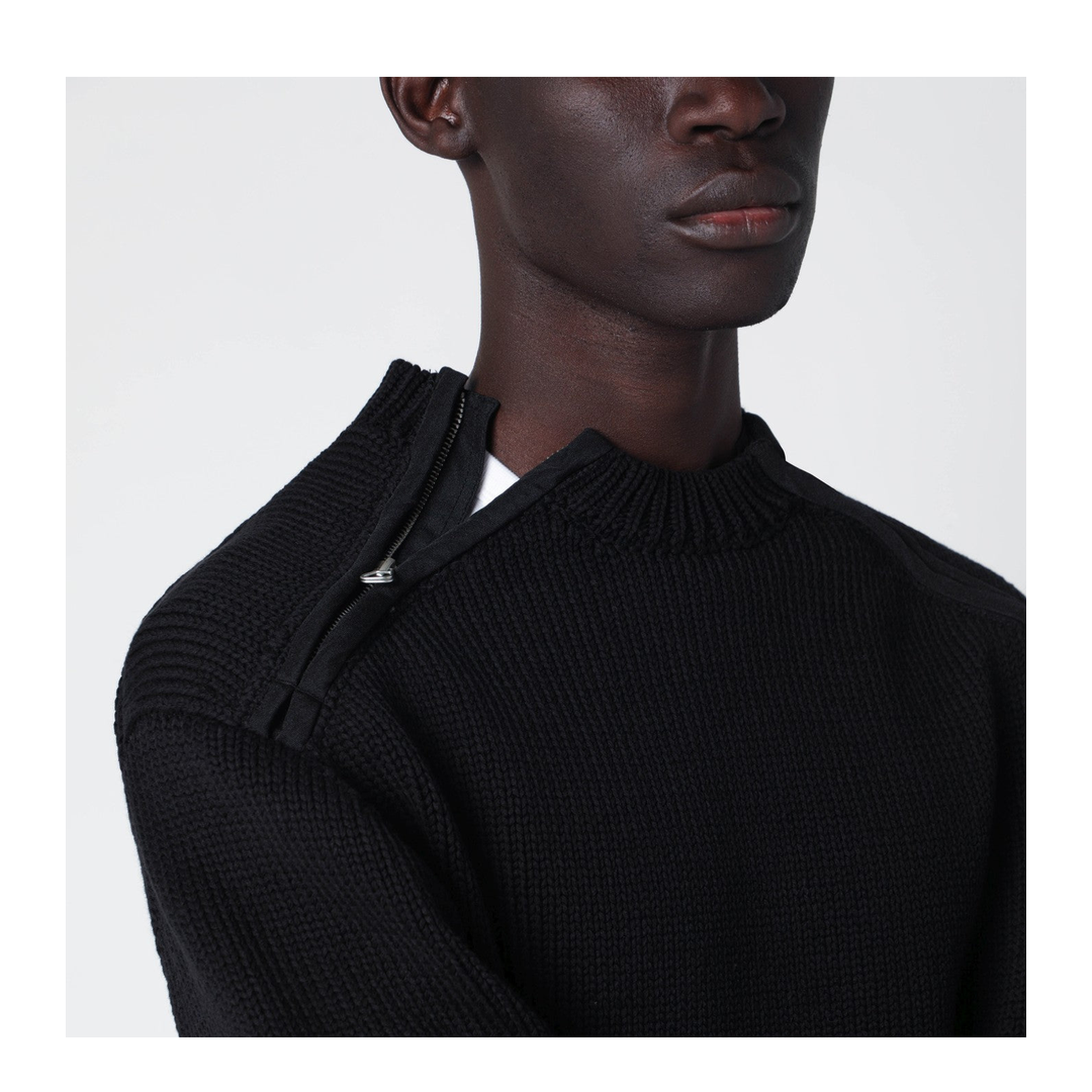 Black Cotton Sweater - Image 2
