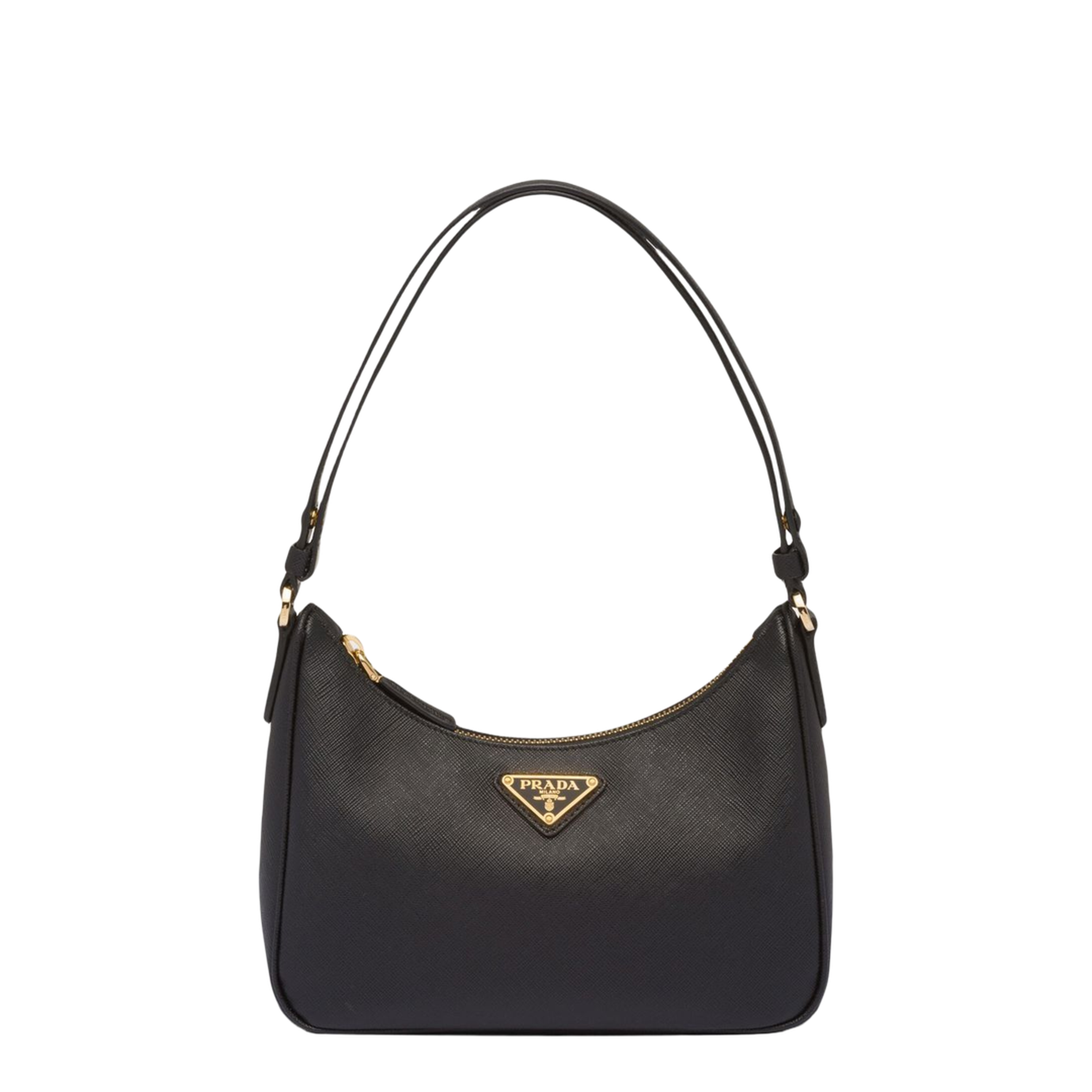 Re-Edition Saffiano Leather Shoulder Bag - Black - Image 1