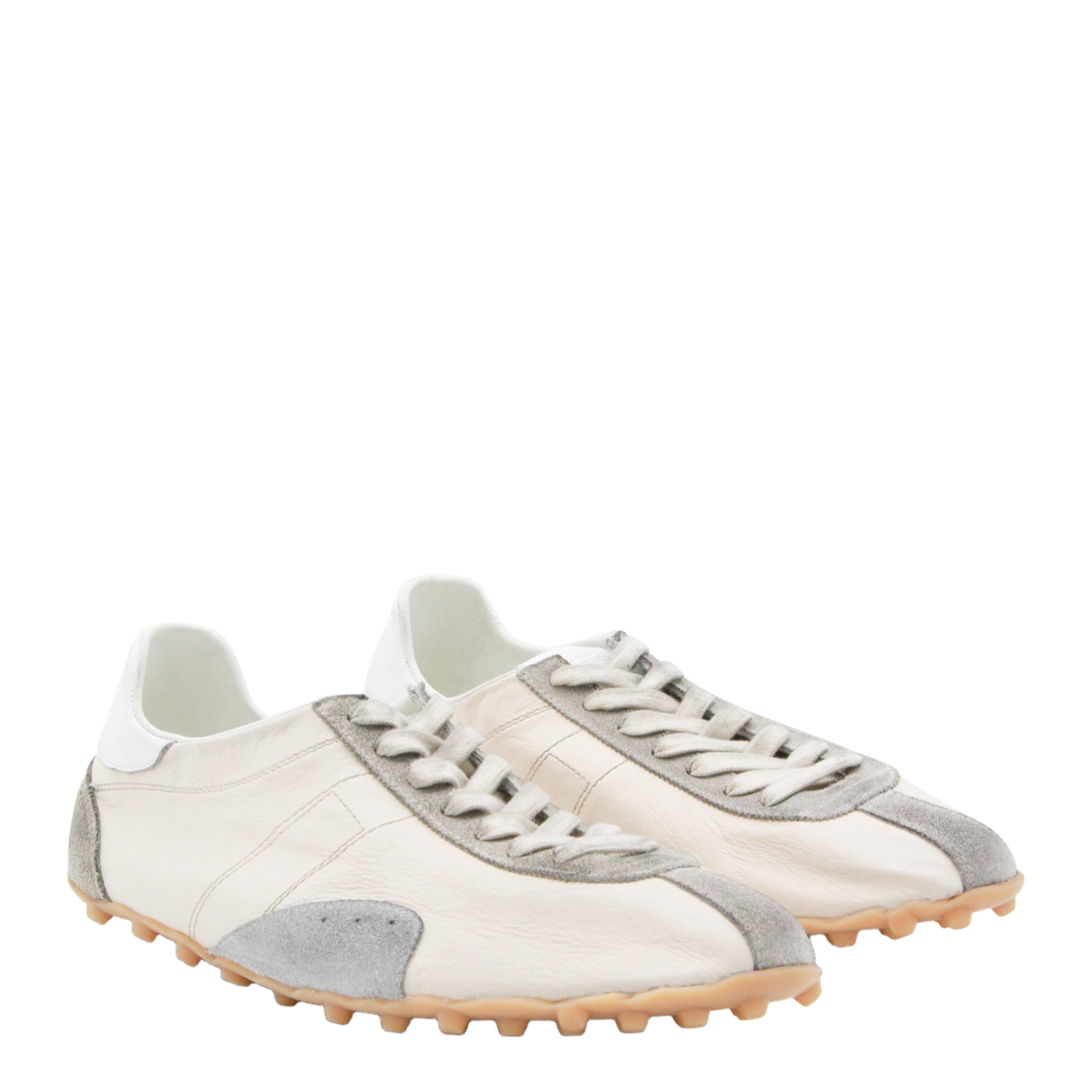 Sprinters Sneakers In Cream Leather And Vintage Suede - Image 3