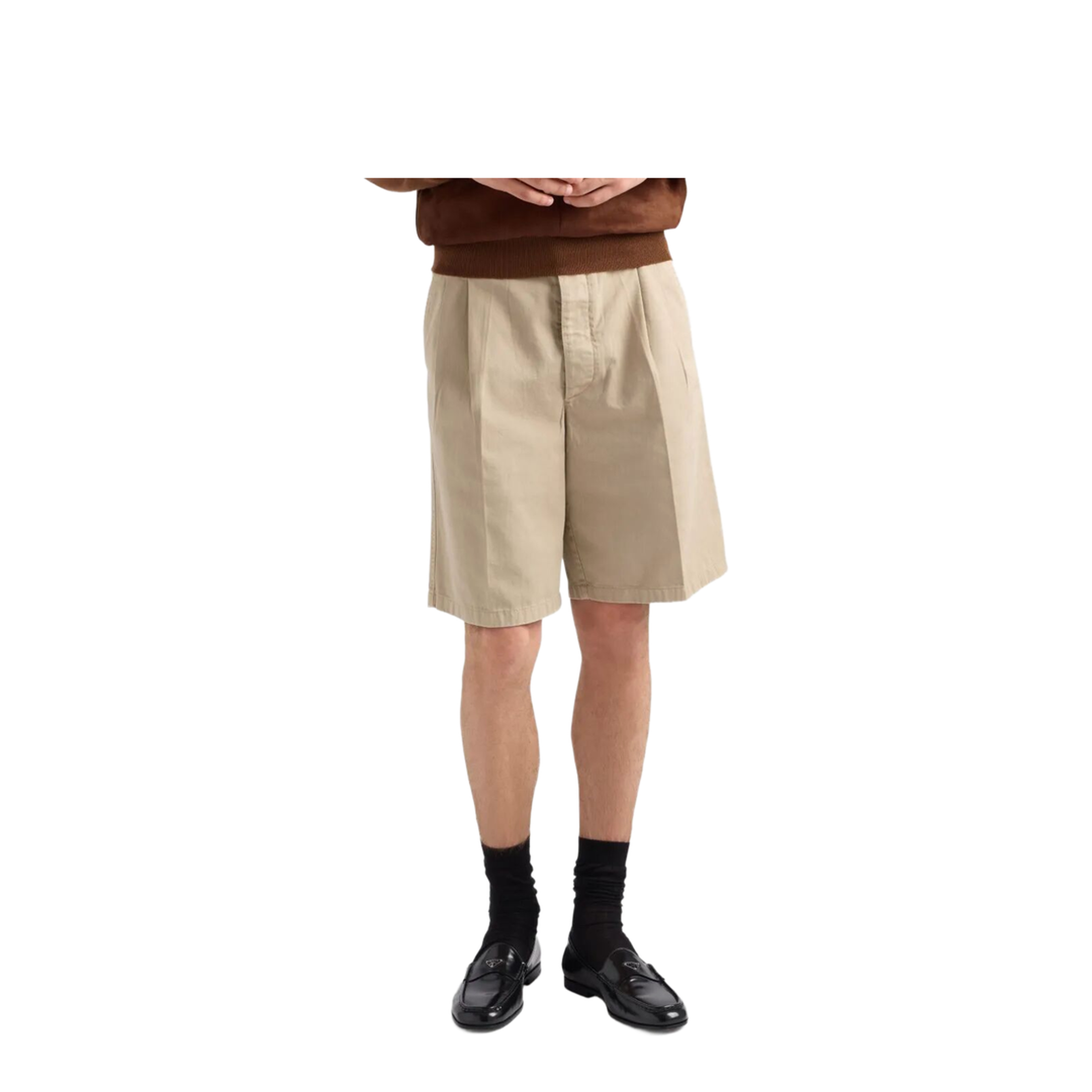 Vintage-Effect Cotton Bermudas - Image 2