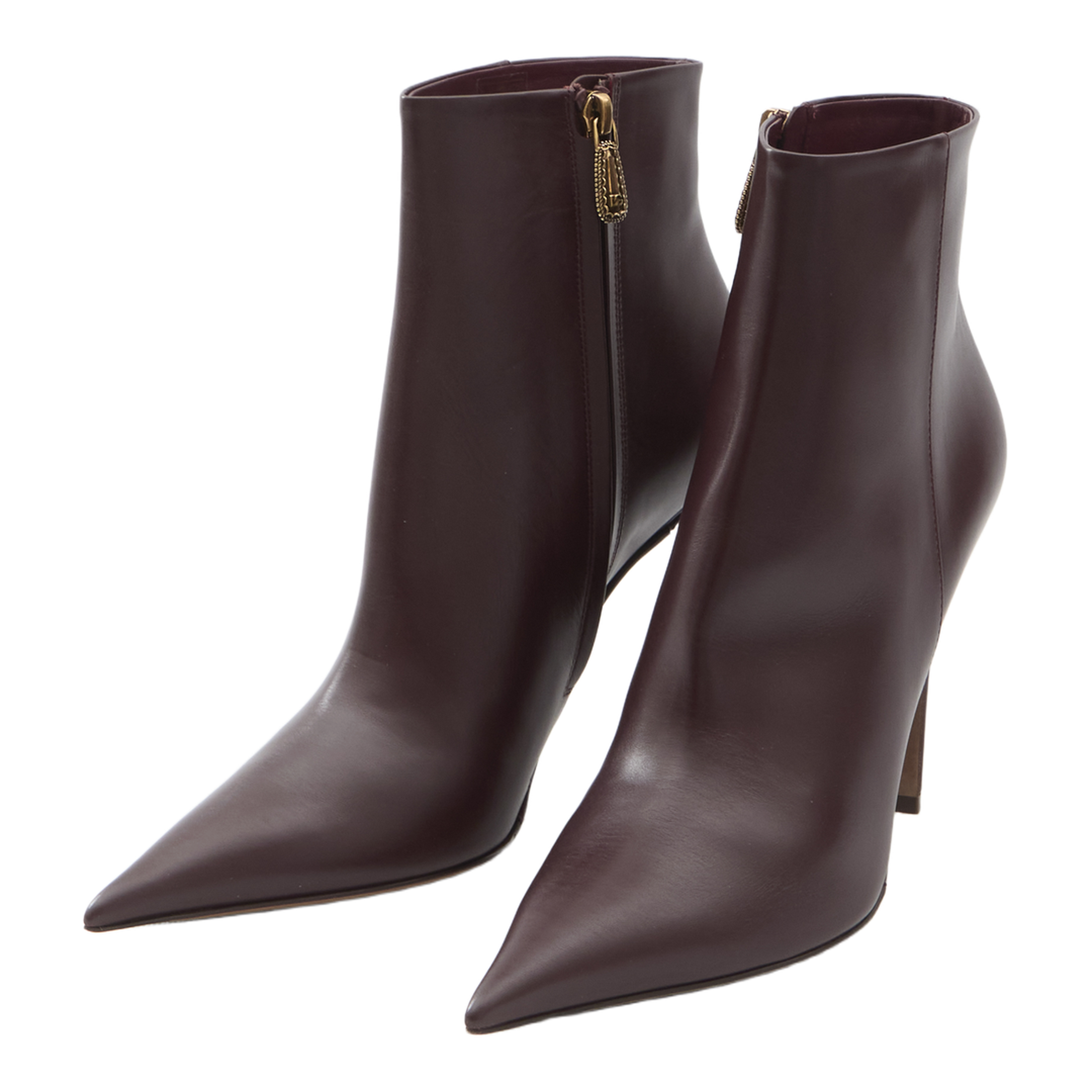 Devotion Calfskin Ankle Boots in Bordeaux - Image 2