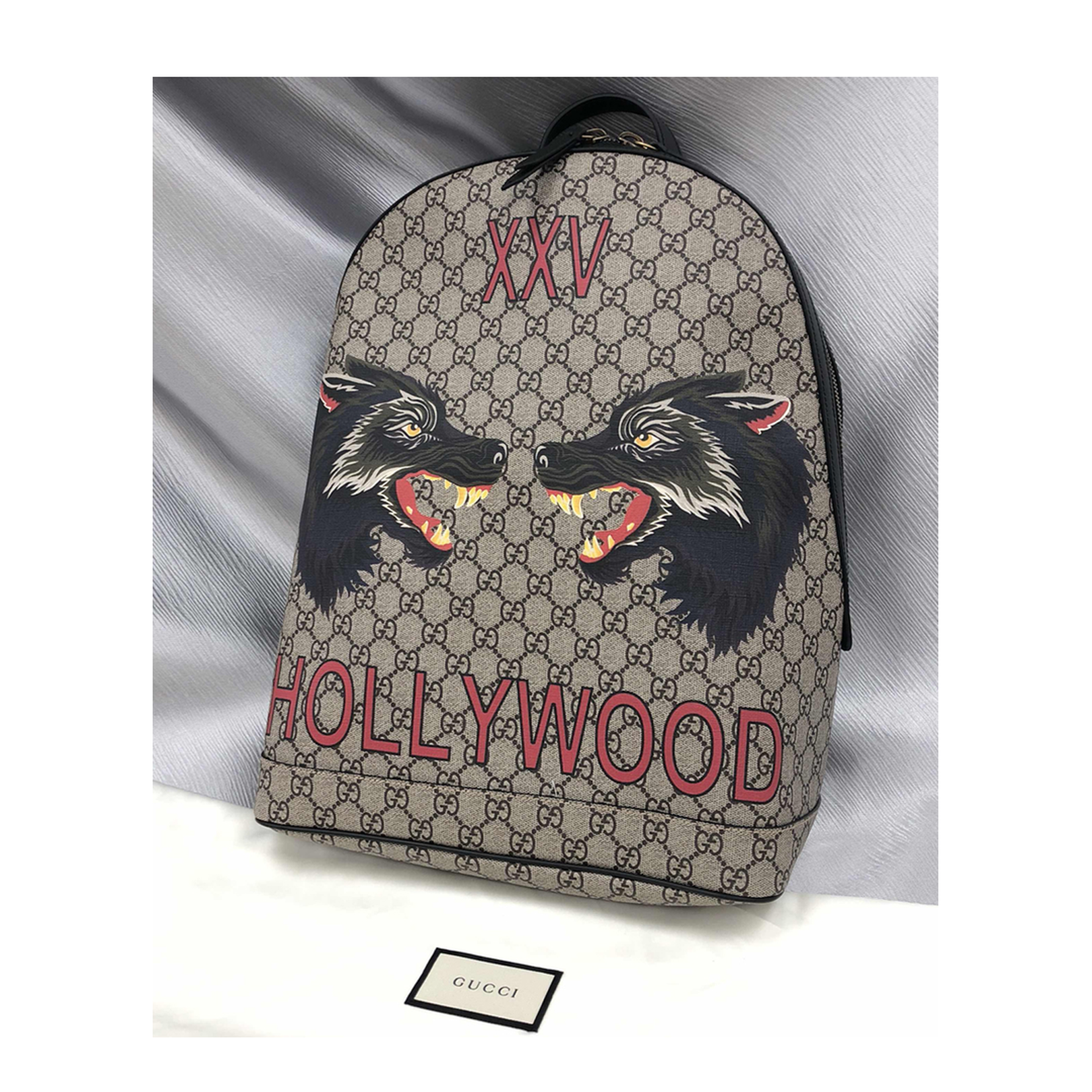 Ophidia Small Crossbody Bag in Beige and Ebony Supreme - Image 4