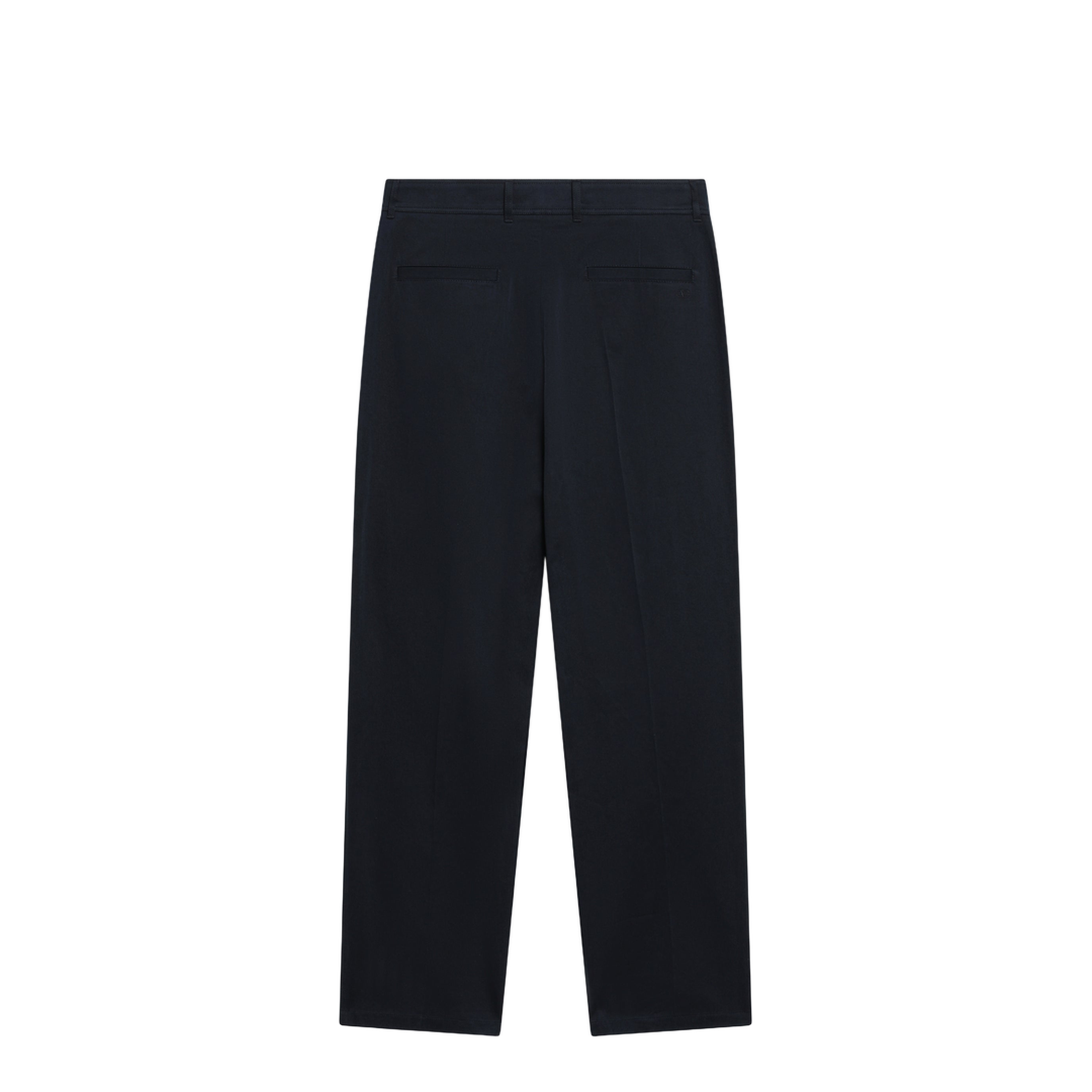 Navy Blue Cotton Trousers - Image 2