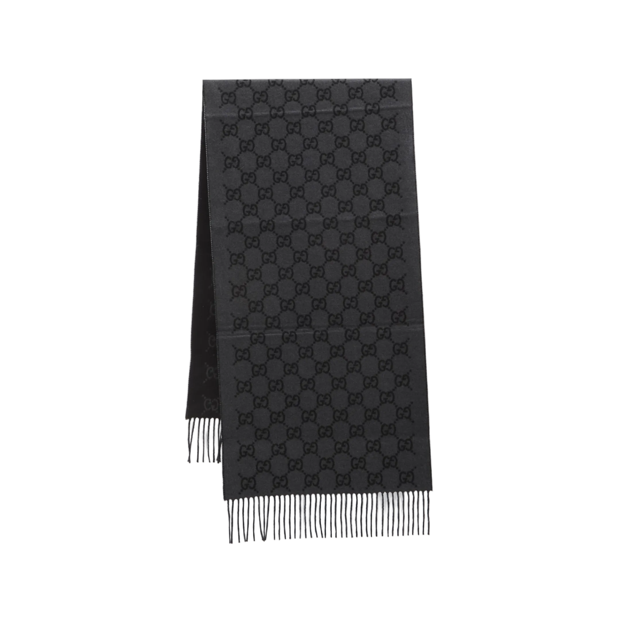 Cashmere Scarf in Dark Grey and Black - Image 1