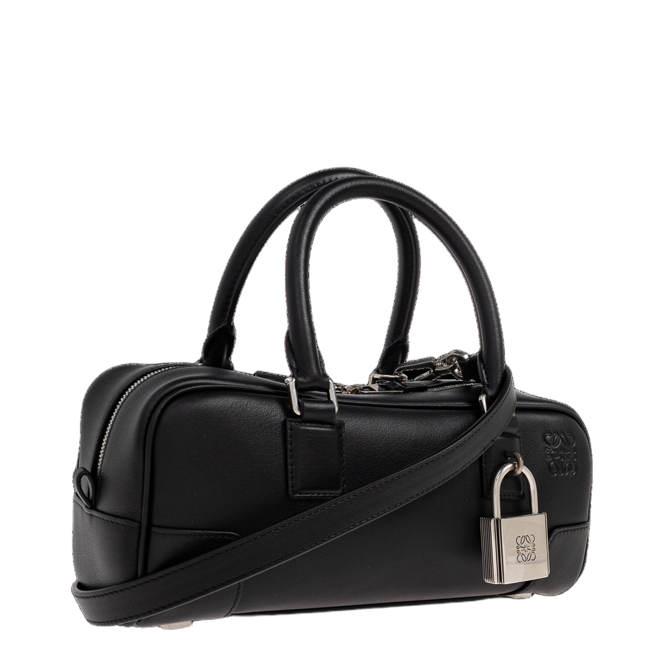 Amazona Cropped Calfskin Crossbody - Black - Image 4
