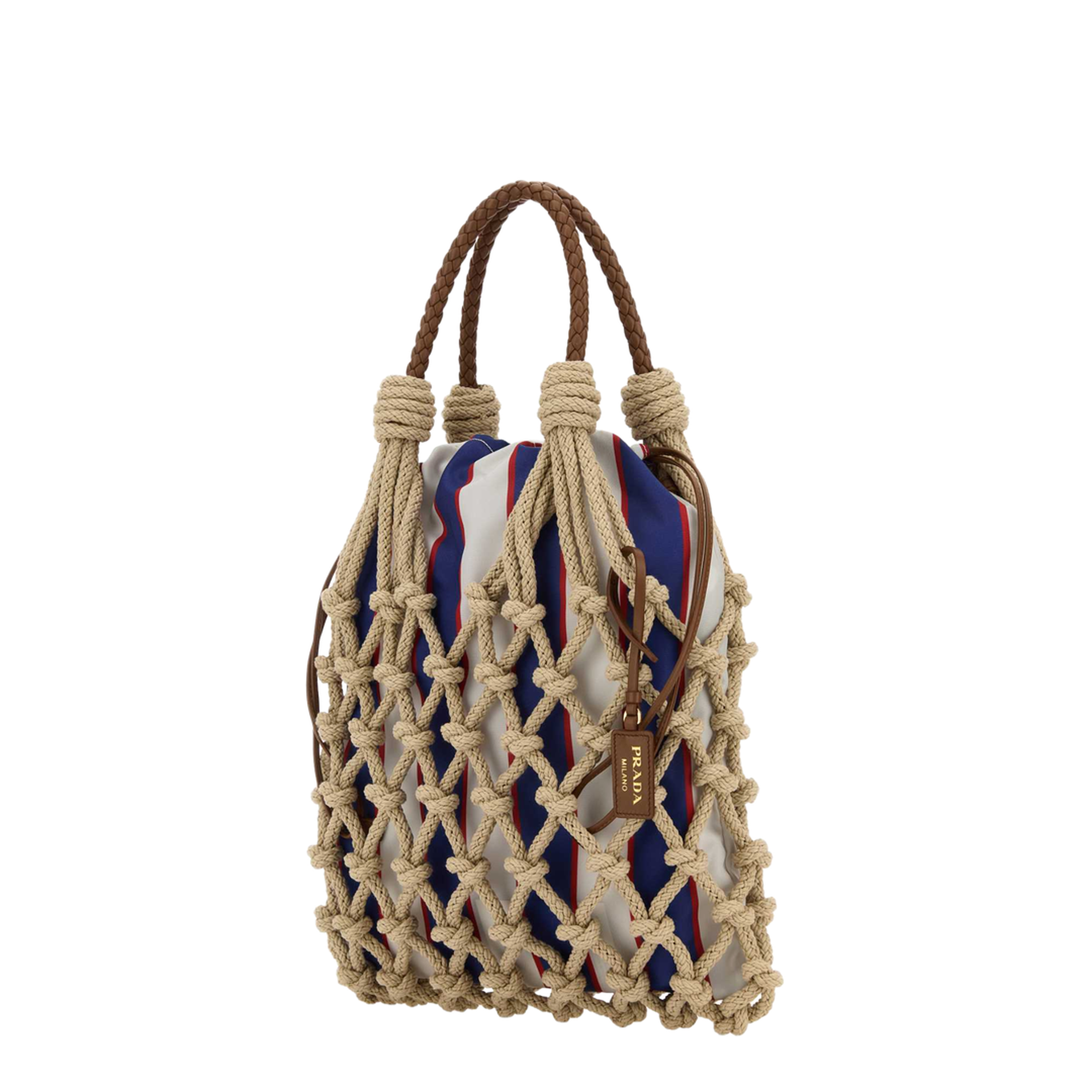 Noué Medium Cotton Handbag - Cord/Royal Blue - Image 2