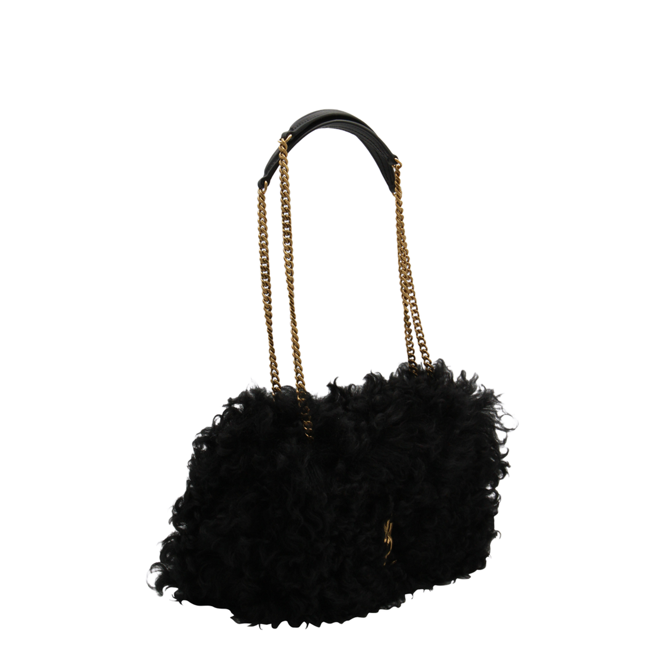 Jamie Medium Shearling Bag - Black - Image 4