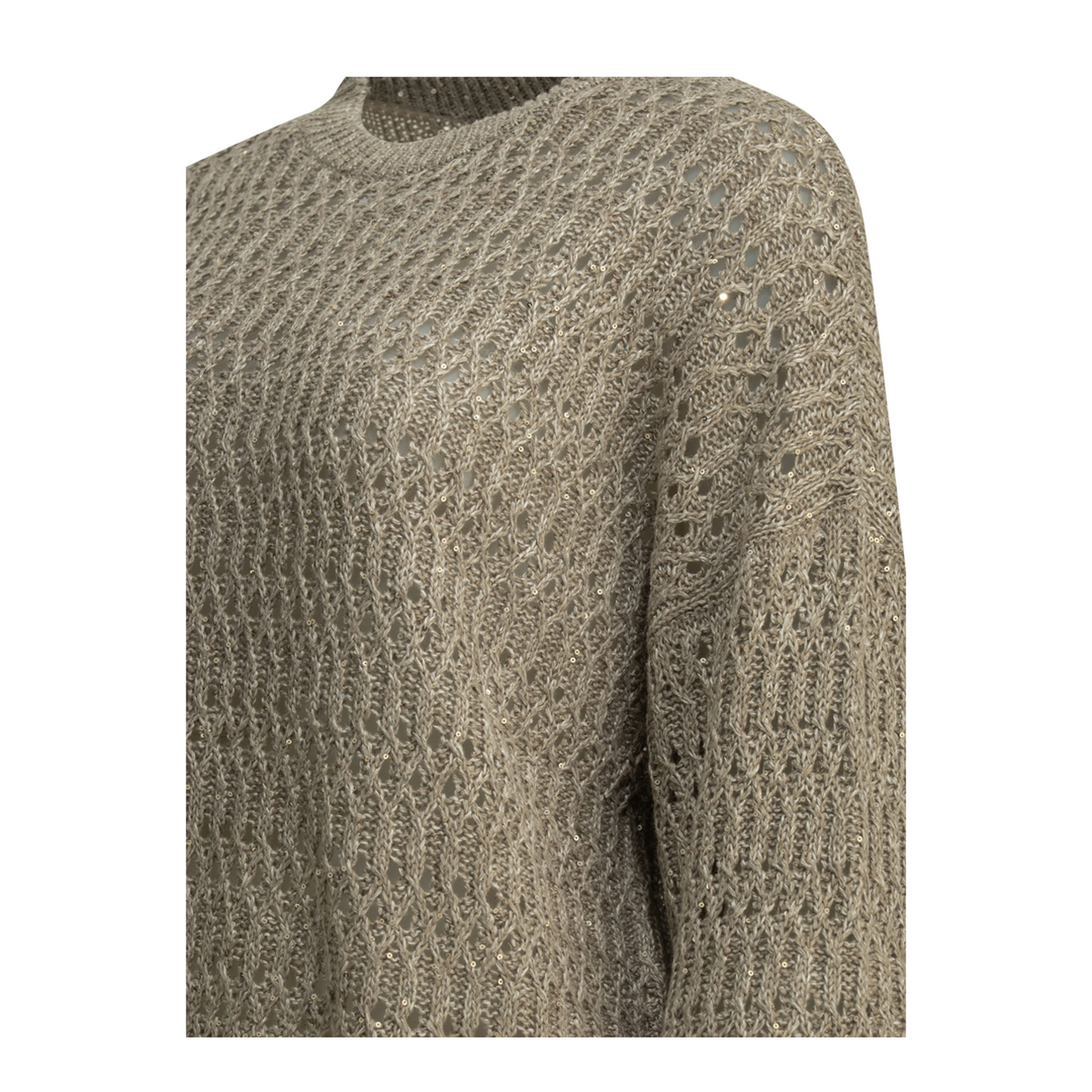 Linen Knitted Sweater Grey - Image 4