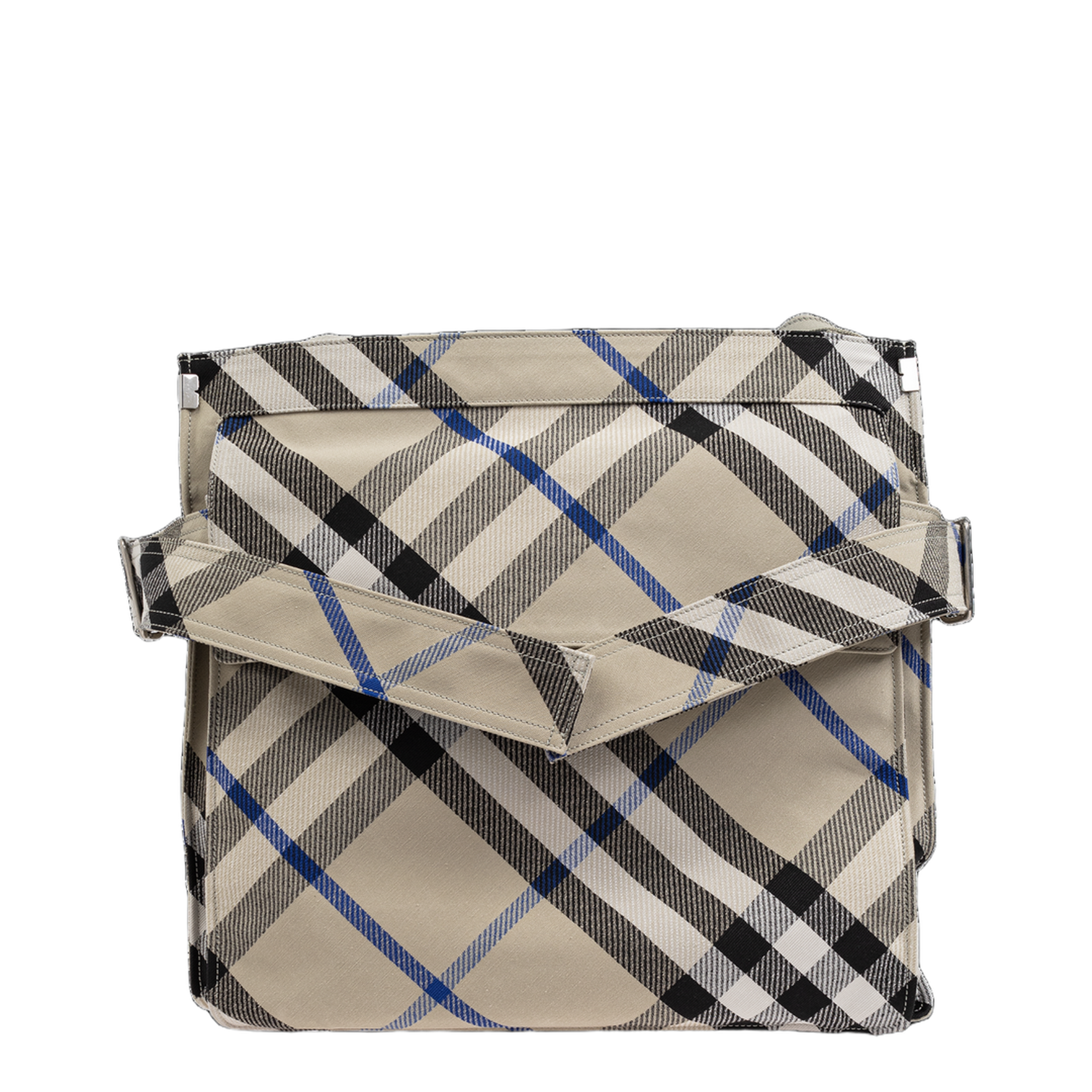Trench Tote Medium Cotton with Leather Trims Tote Bag - Lichen - Image 3
