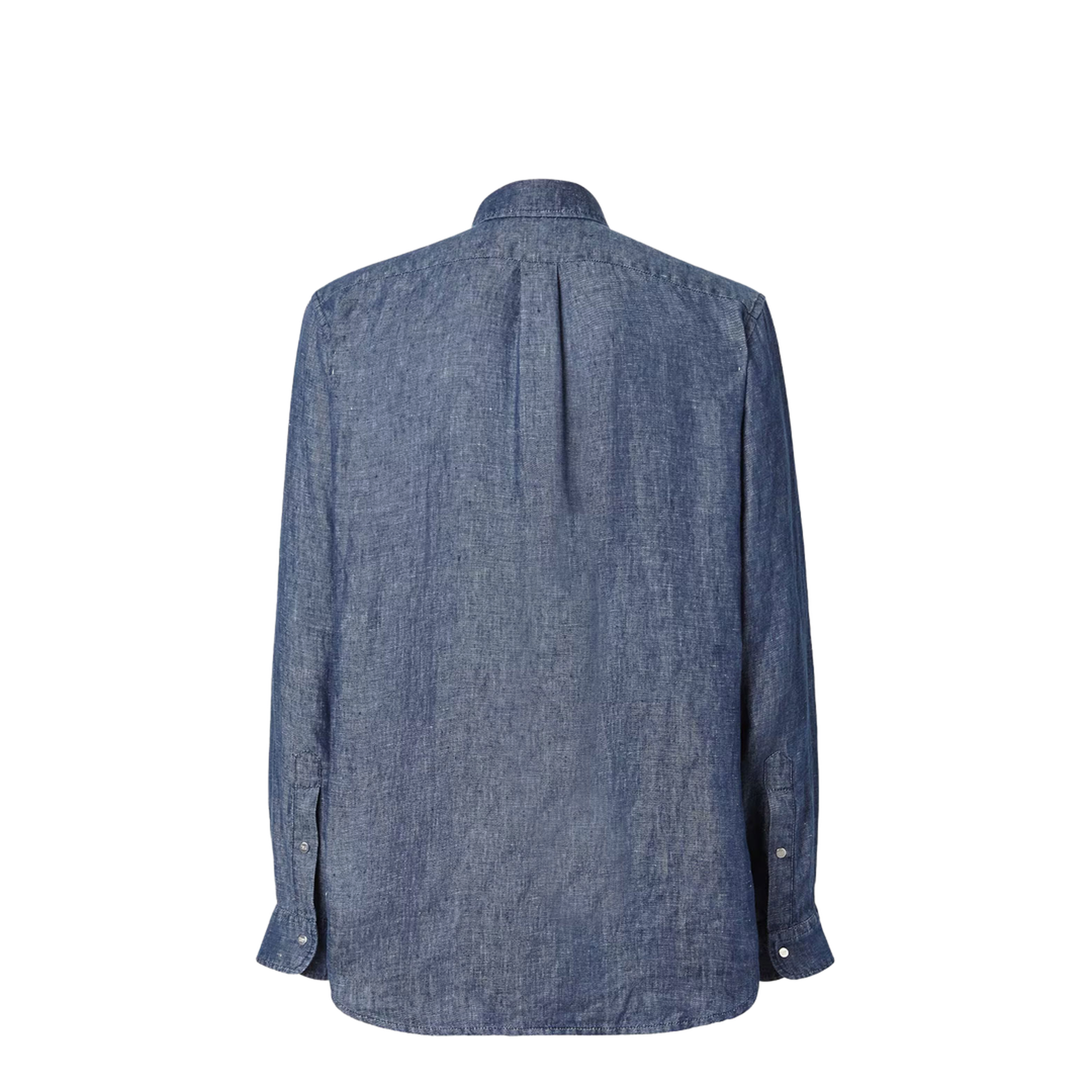 Comfort Fit Chambray Shirt with Embroidery - Image 2