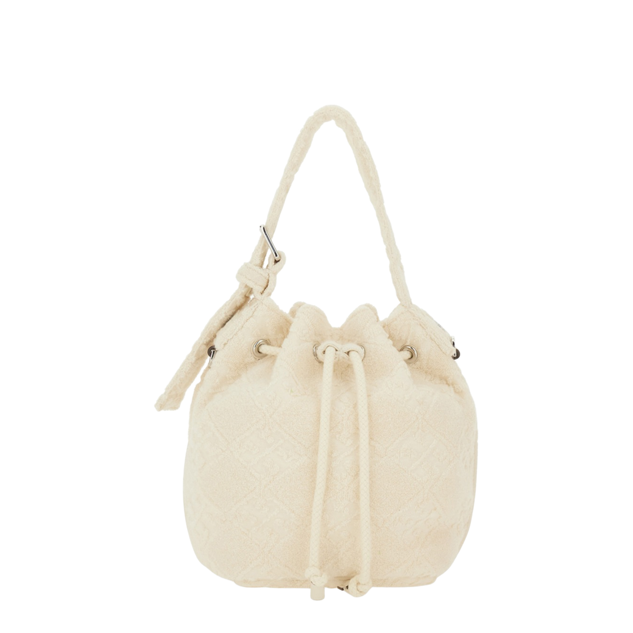 T Monogram Terry Mini Bucket Bag - New Ivory - Image 1