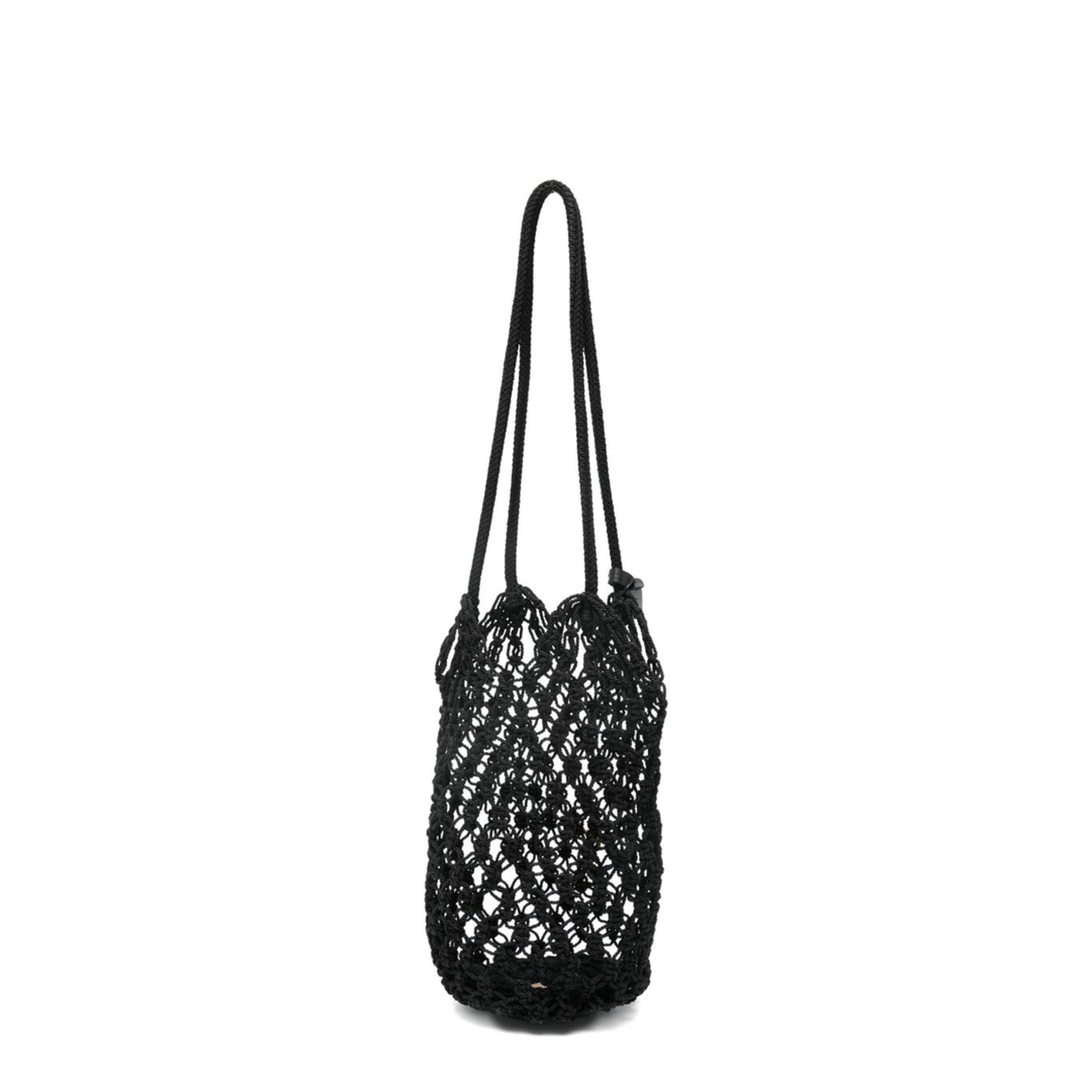 Cassandre Large Crochet Tote Bag - Black - Image 3